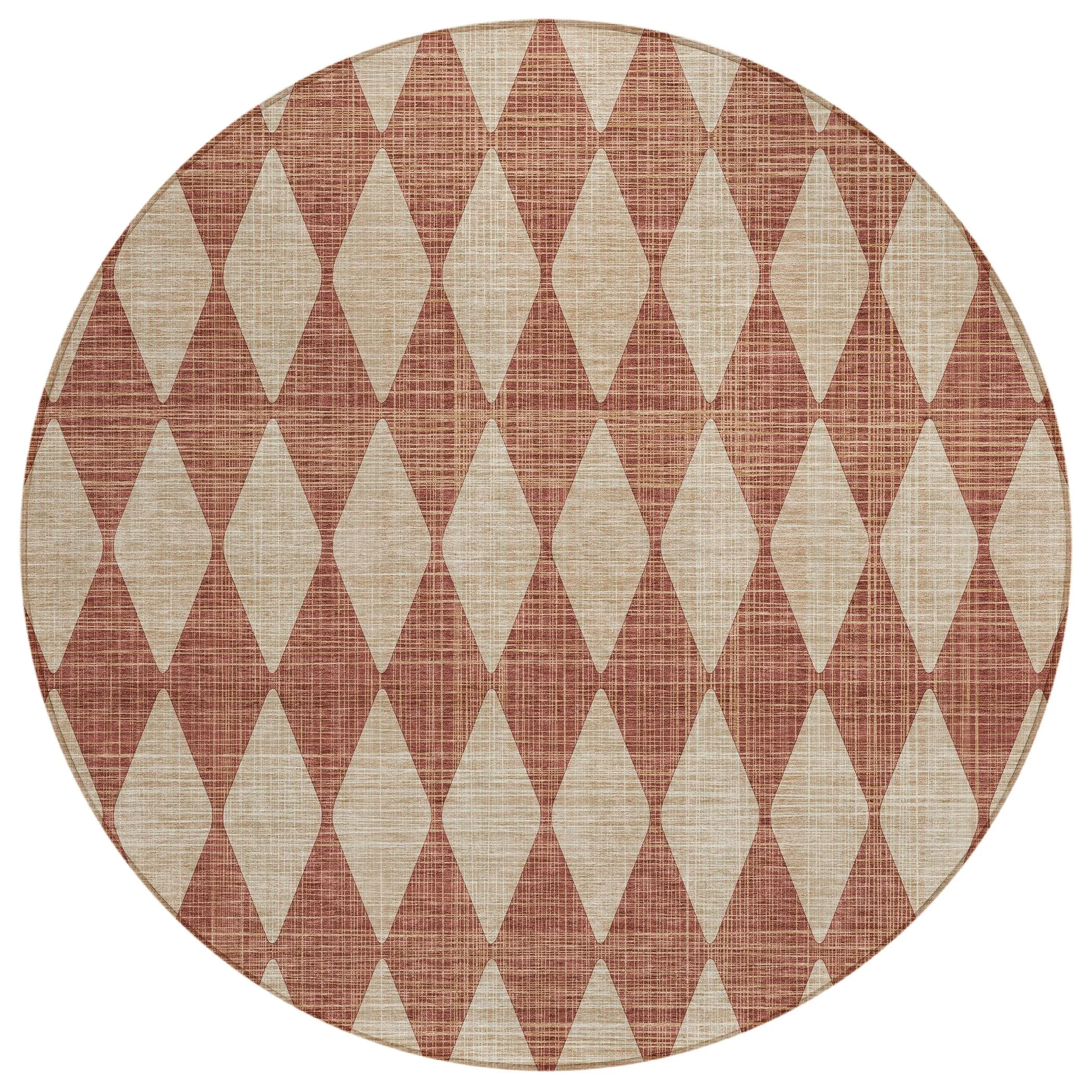 Machine Washable Indoor/ Outdoor Chantille Diamond Argyle Rug