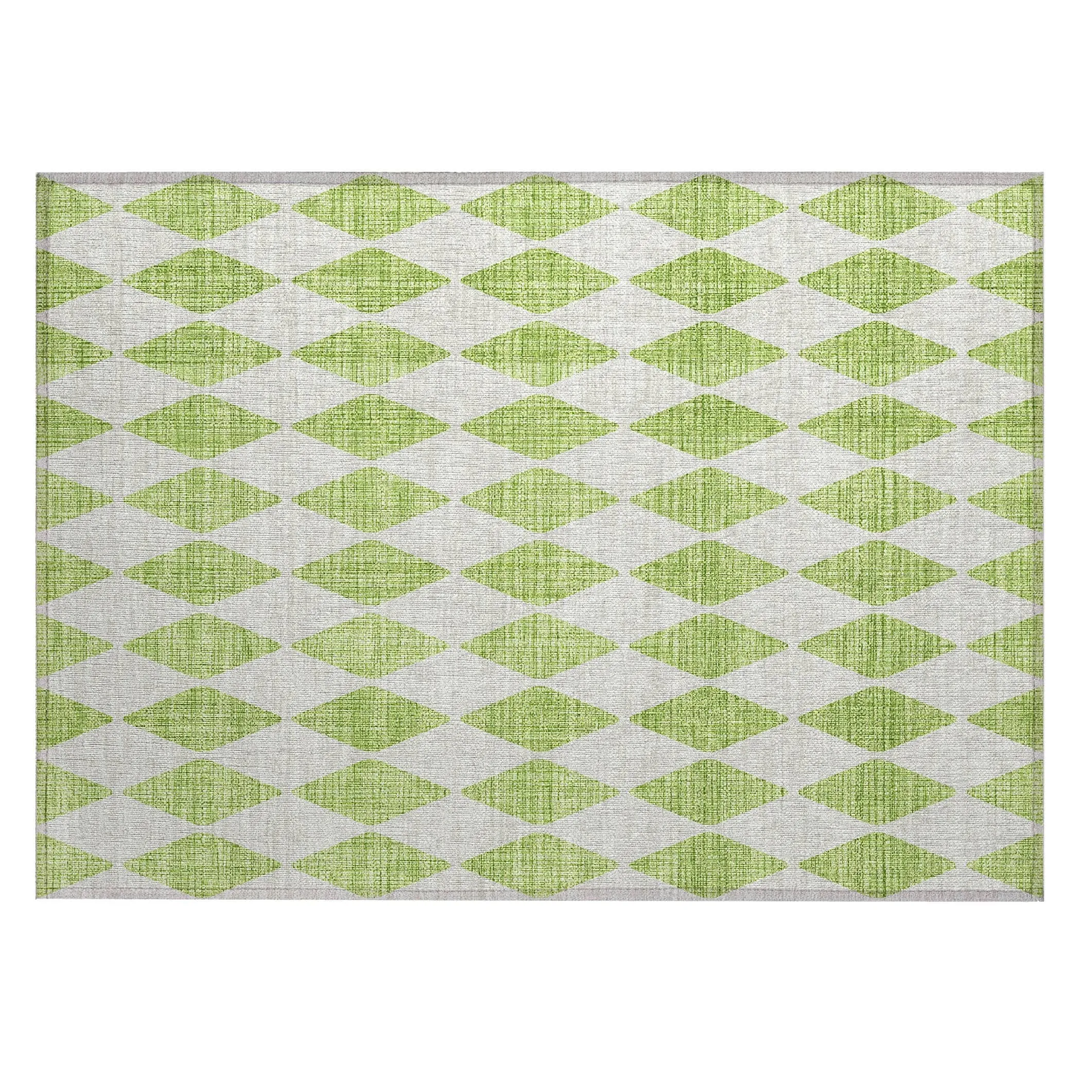 Machine Washable Indoor/ Outdoor Chantille Diamond Argyle Rug