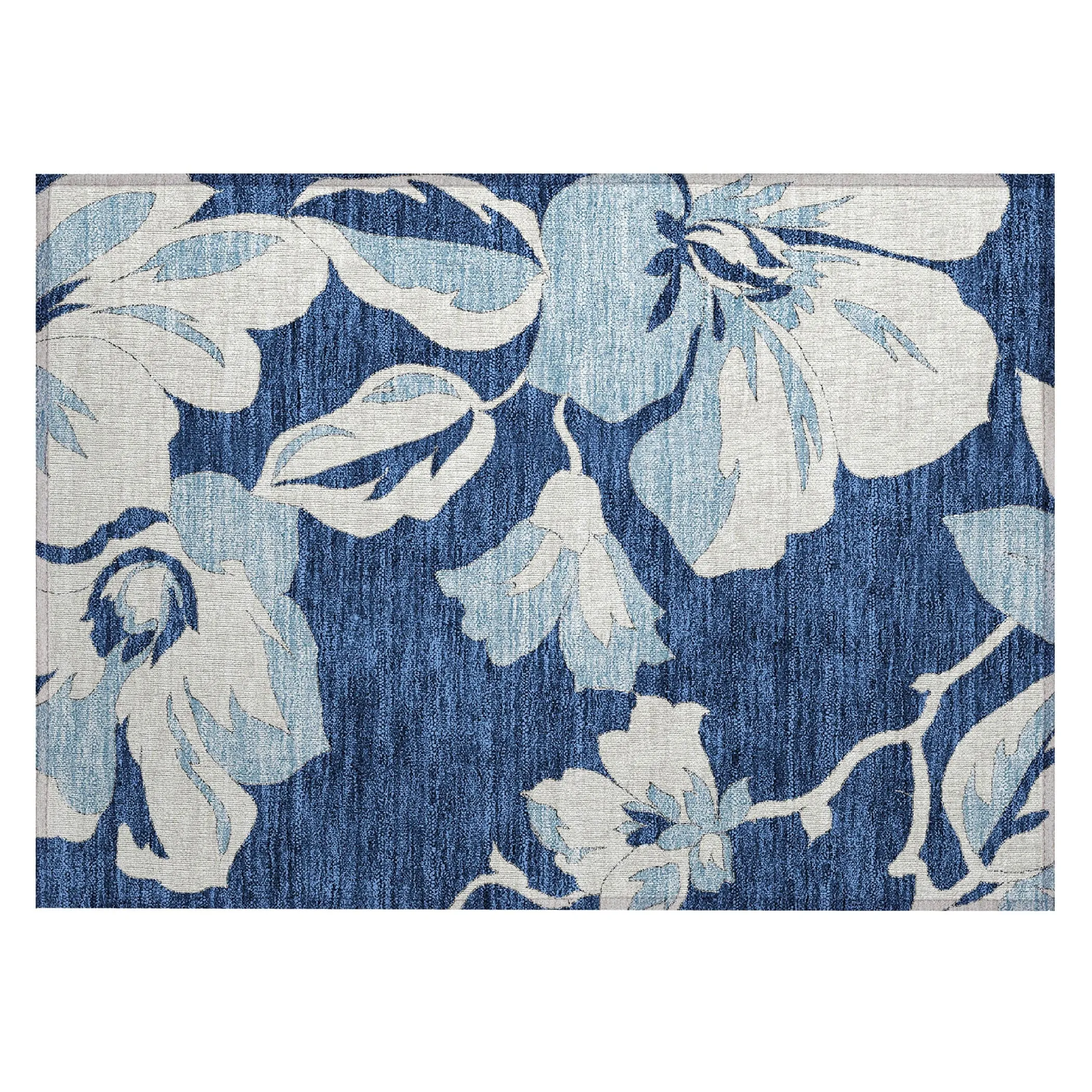 Machine Washable Indoor/ Outdoor Chantille Floral Rug