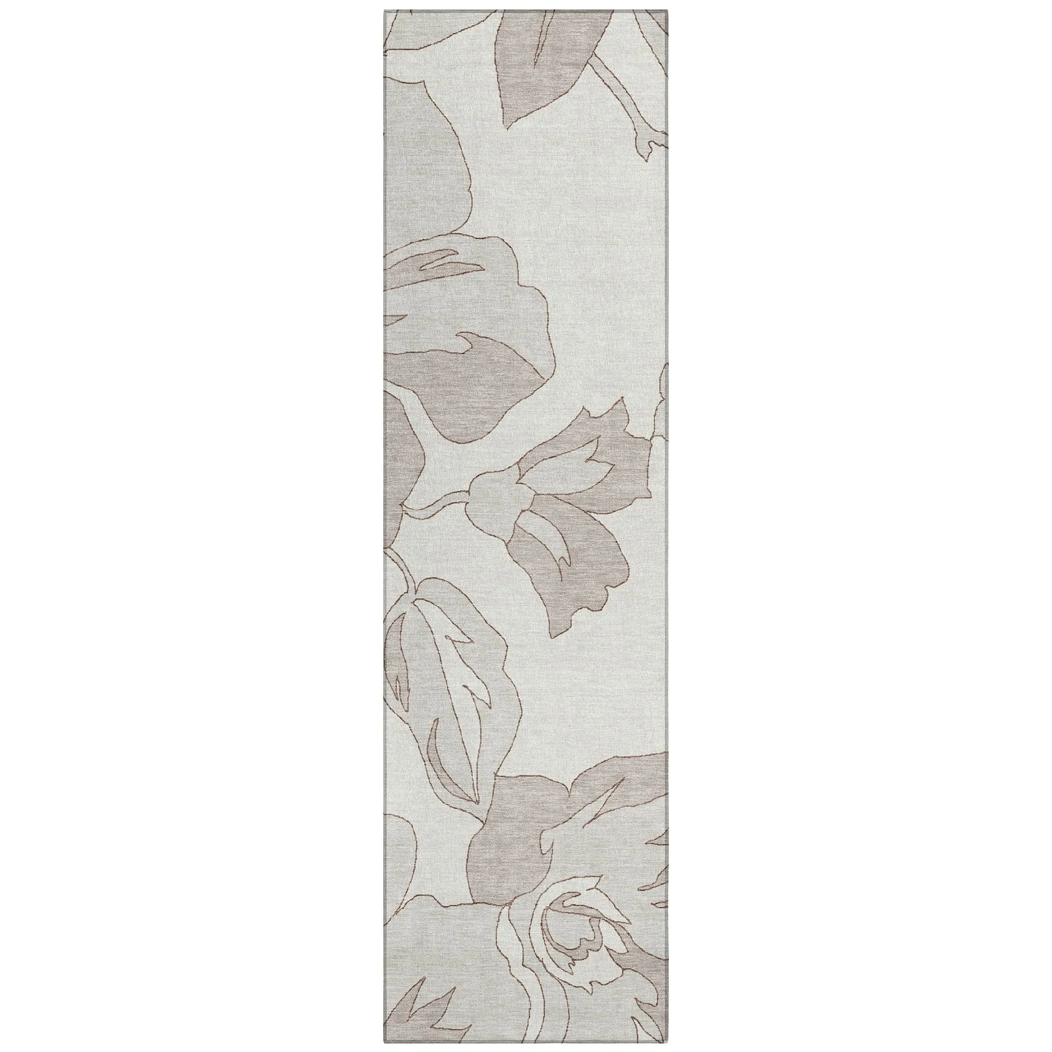 Machine Washable Indoor/ Outdoor Chantille Floral Rug