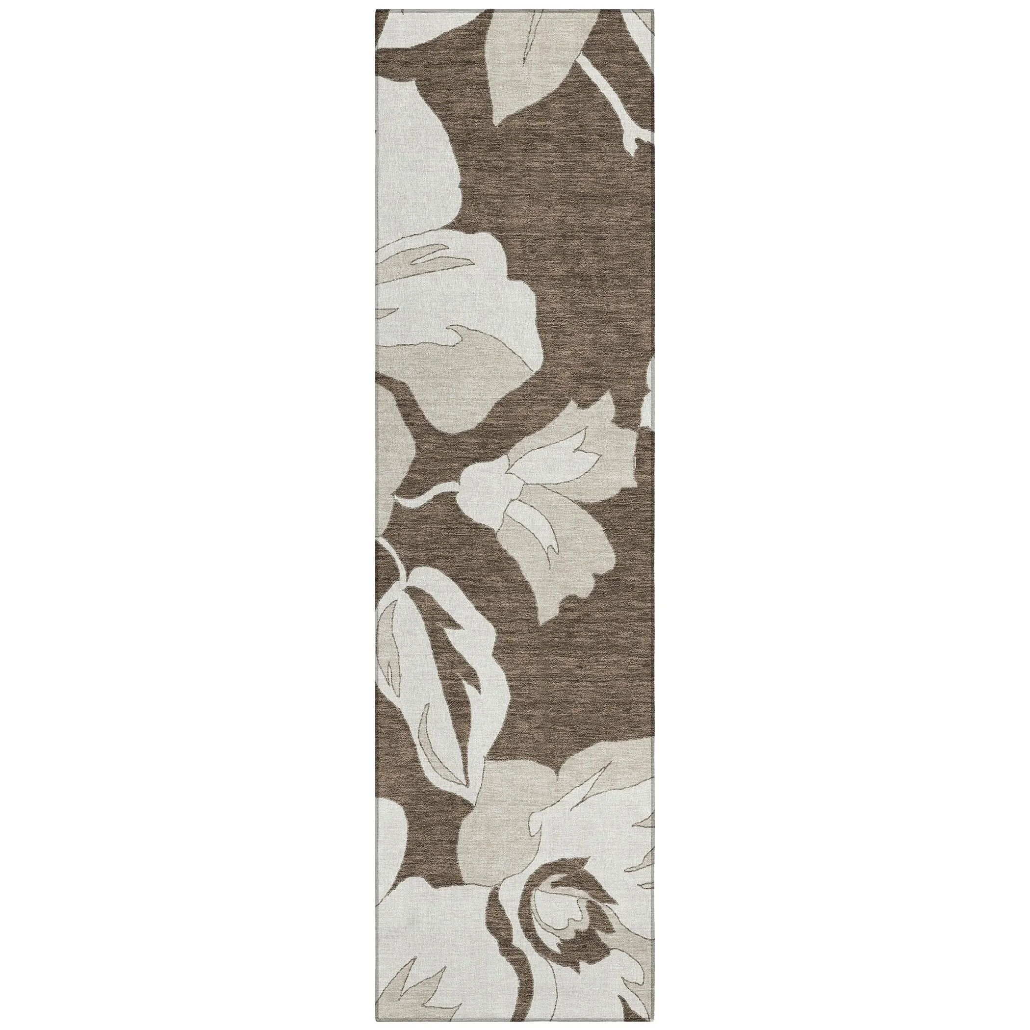 Machine Washable Indoor/ Outdoor Chantille Floral Rug