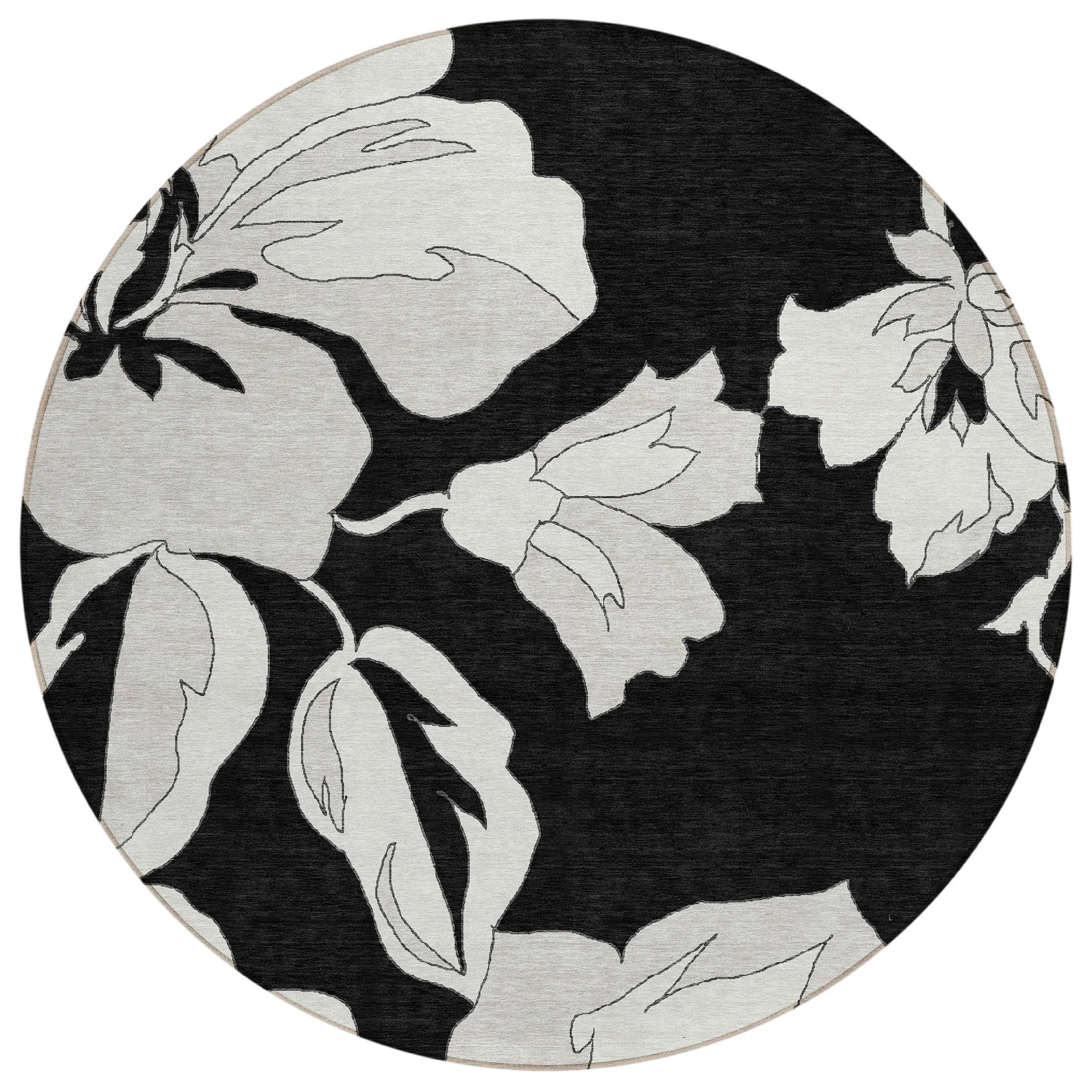 Machine Washable Indoor/ Outdoor Chantille Floral Rug