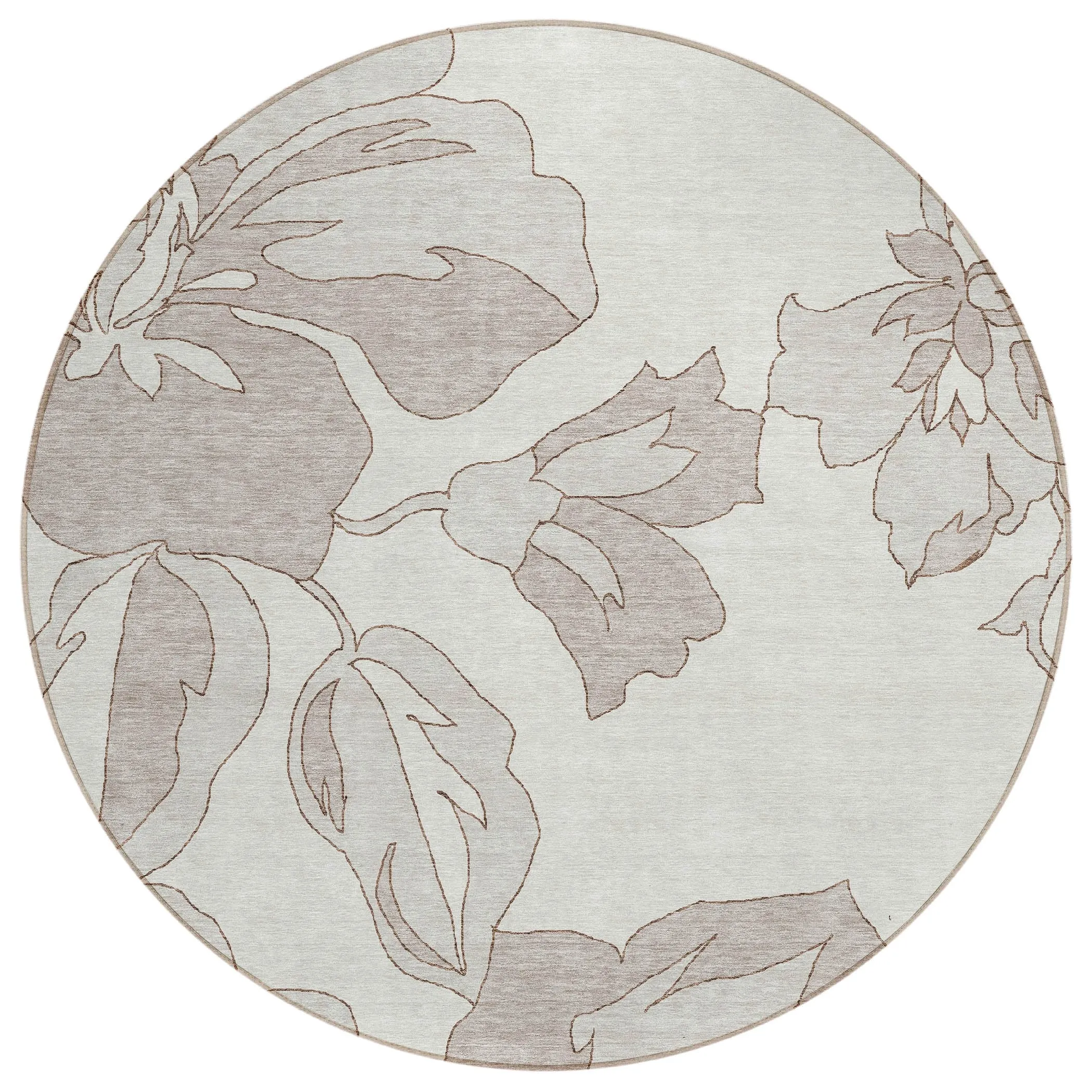 Machine Washable Indoor/ Outdoor Chantille Floral Rug