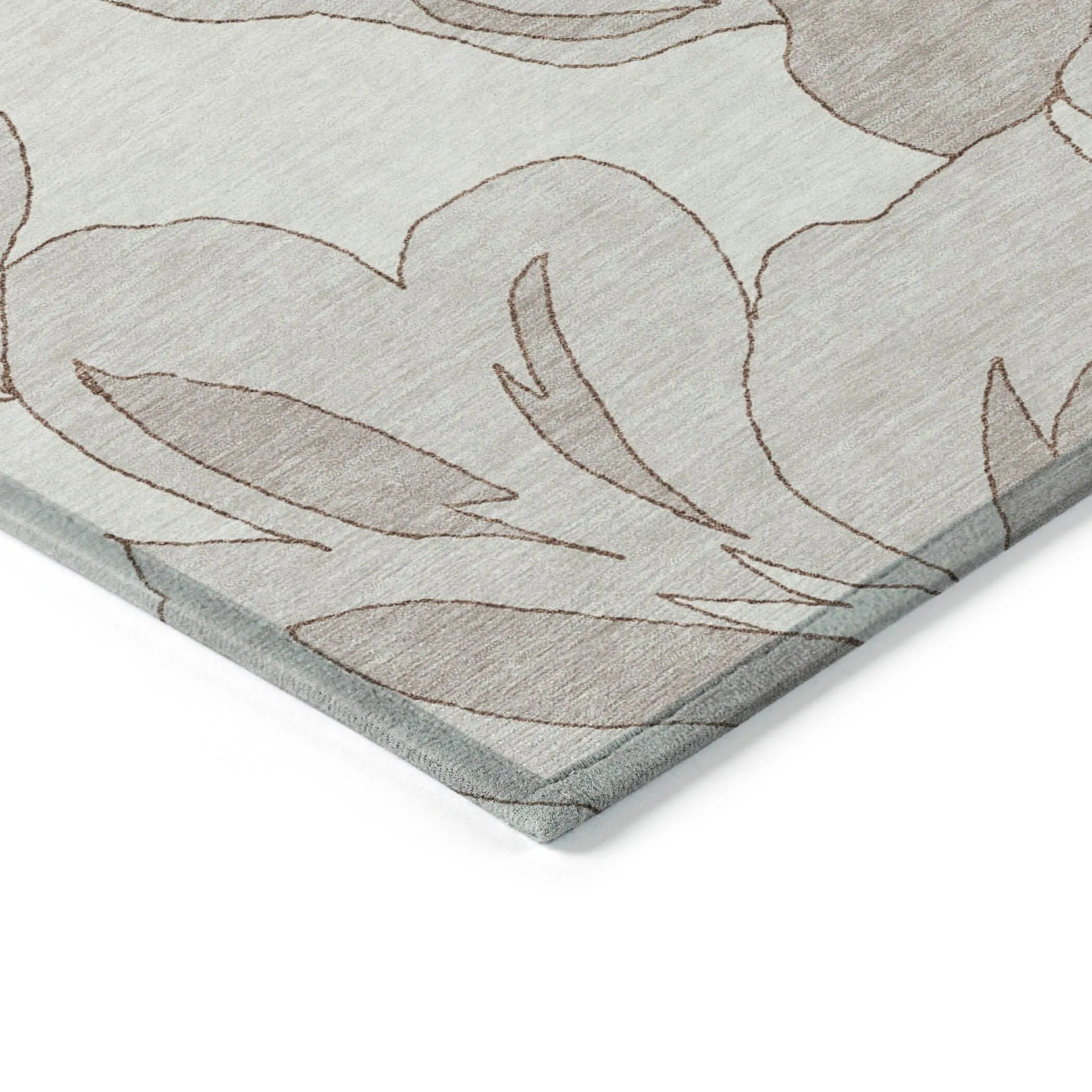 Machine Washable Indoor/ Outdoor Chantille Floral Rug