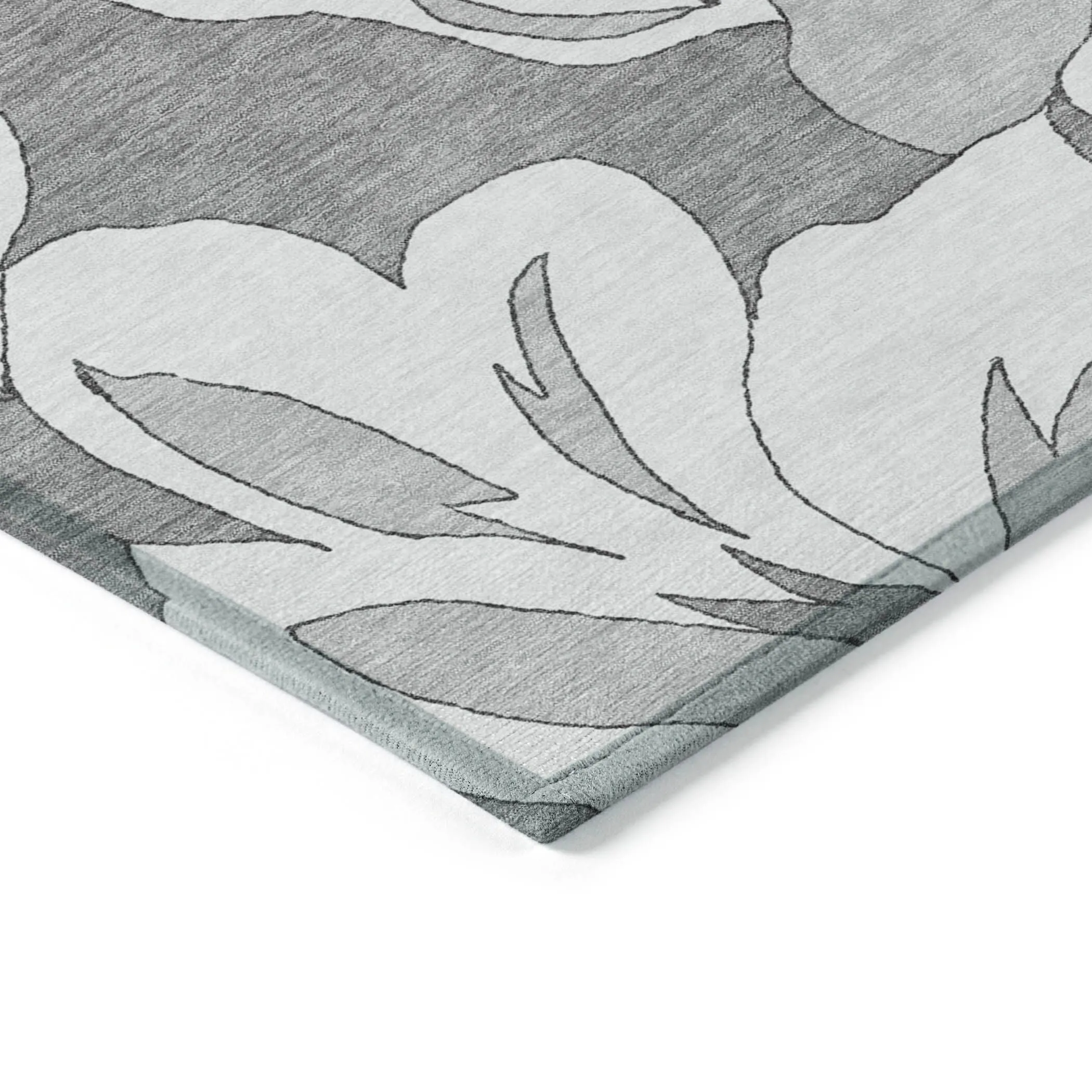 Machine Washable Indoor/ Outdoor Chantille Floral Rug
