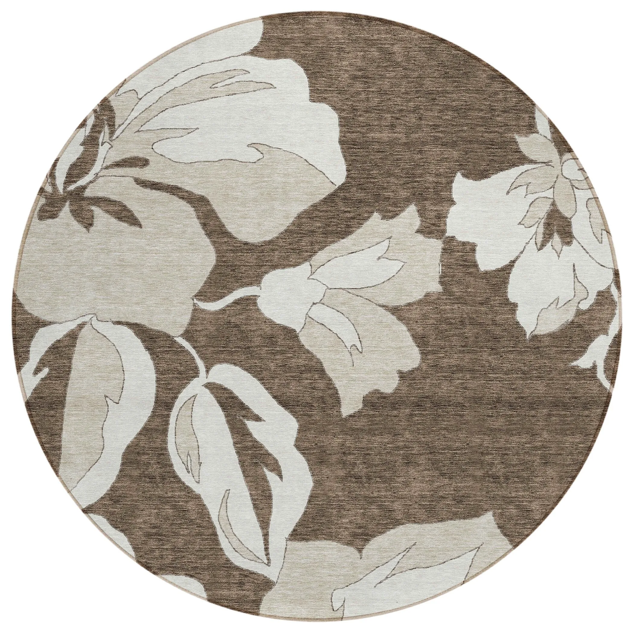 Machine Washable Indoor/ Outdoor Chantille Floral Rug