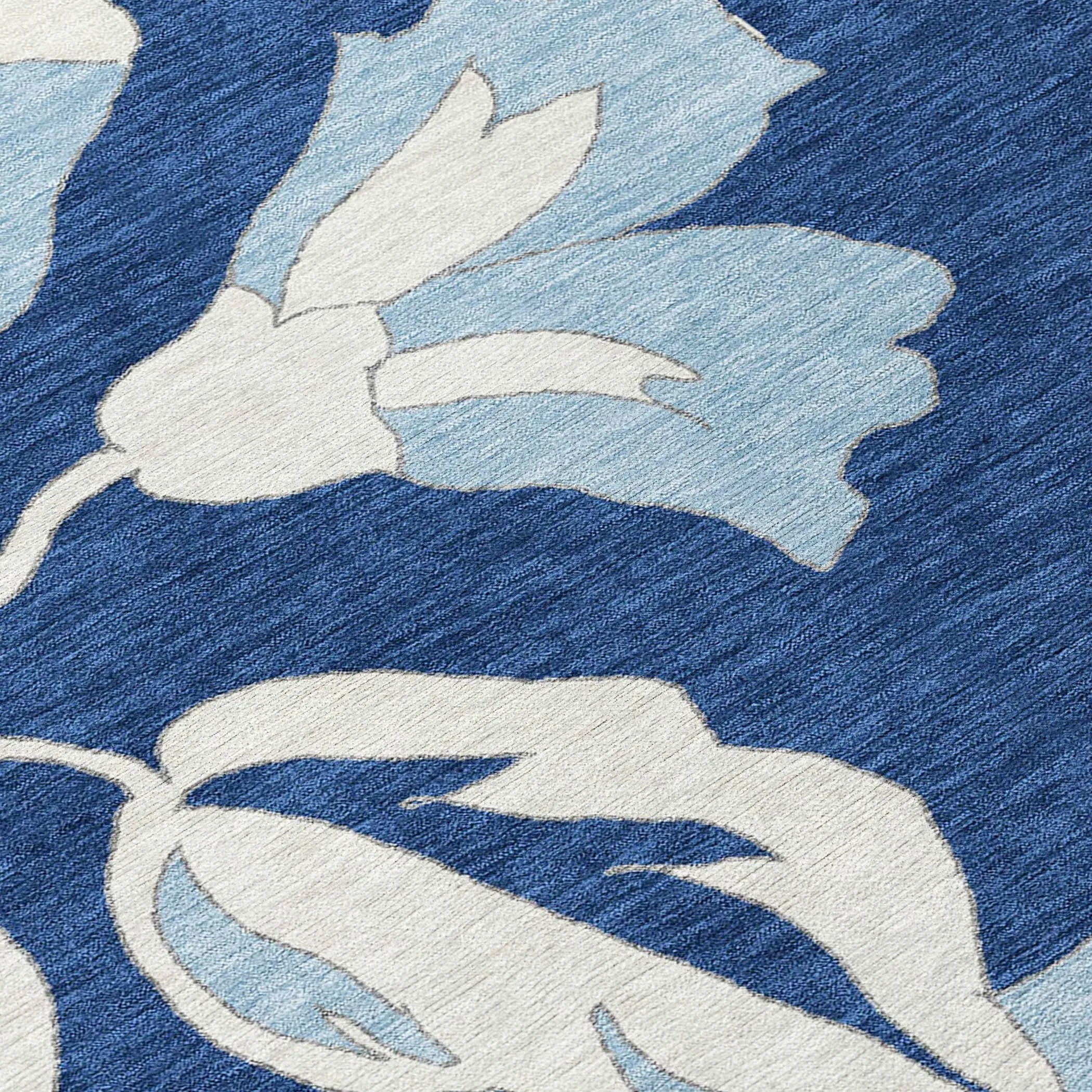 Machine Washable Indoor/ Outdoor Chantille Floral Rug