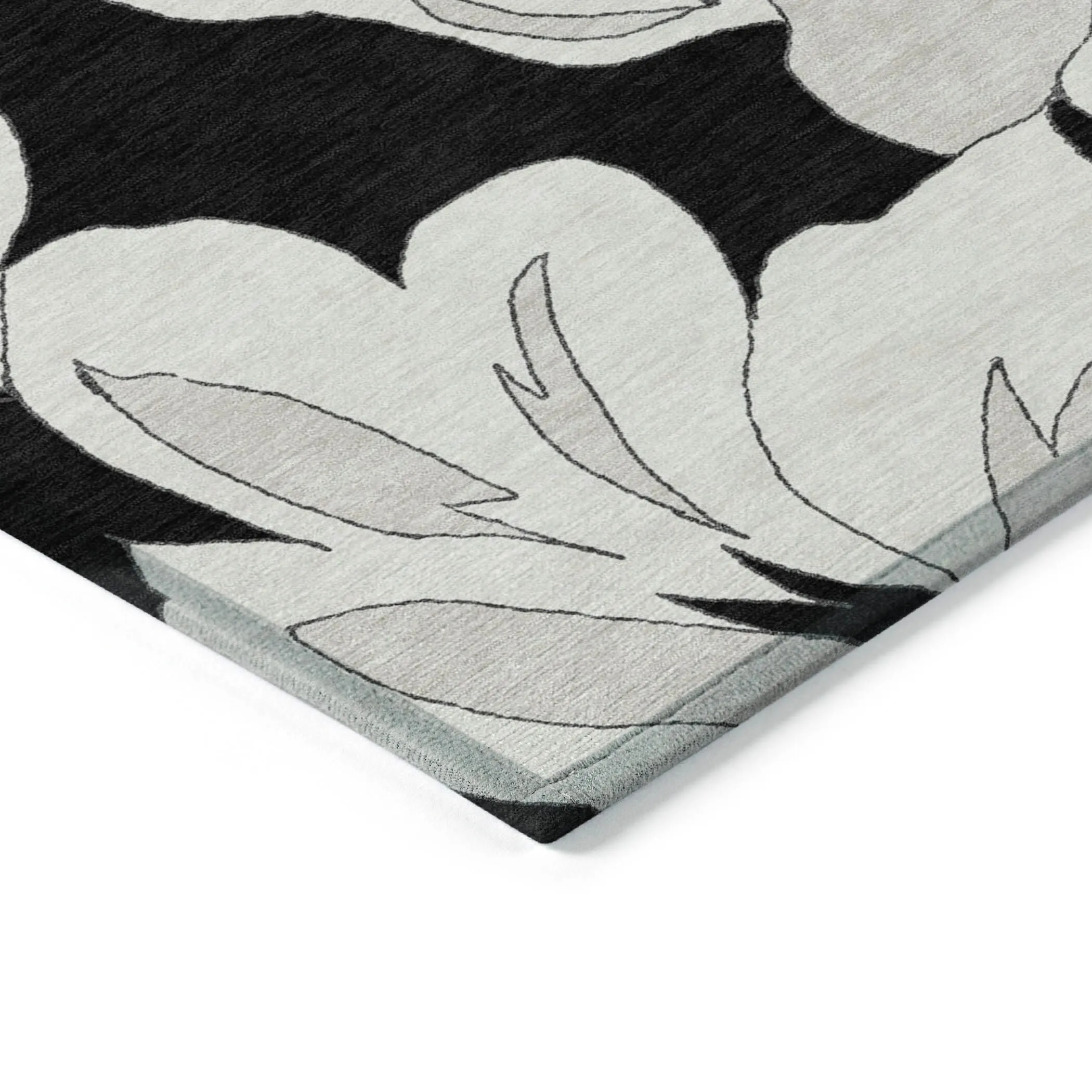 Machine Washable Indoor/ Outdoor Chantille Floral Rug