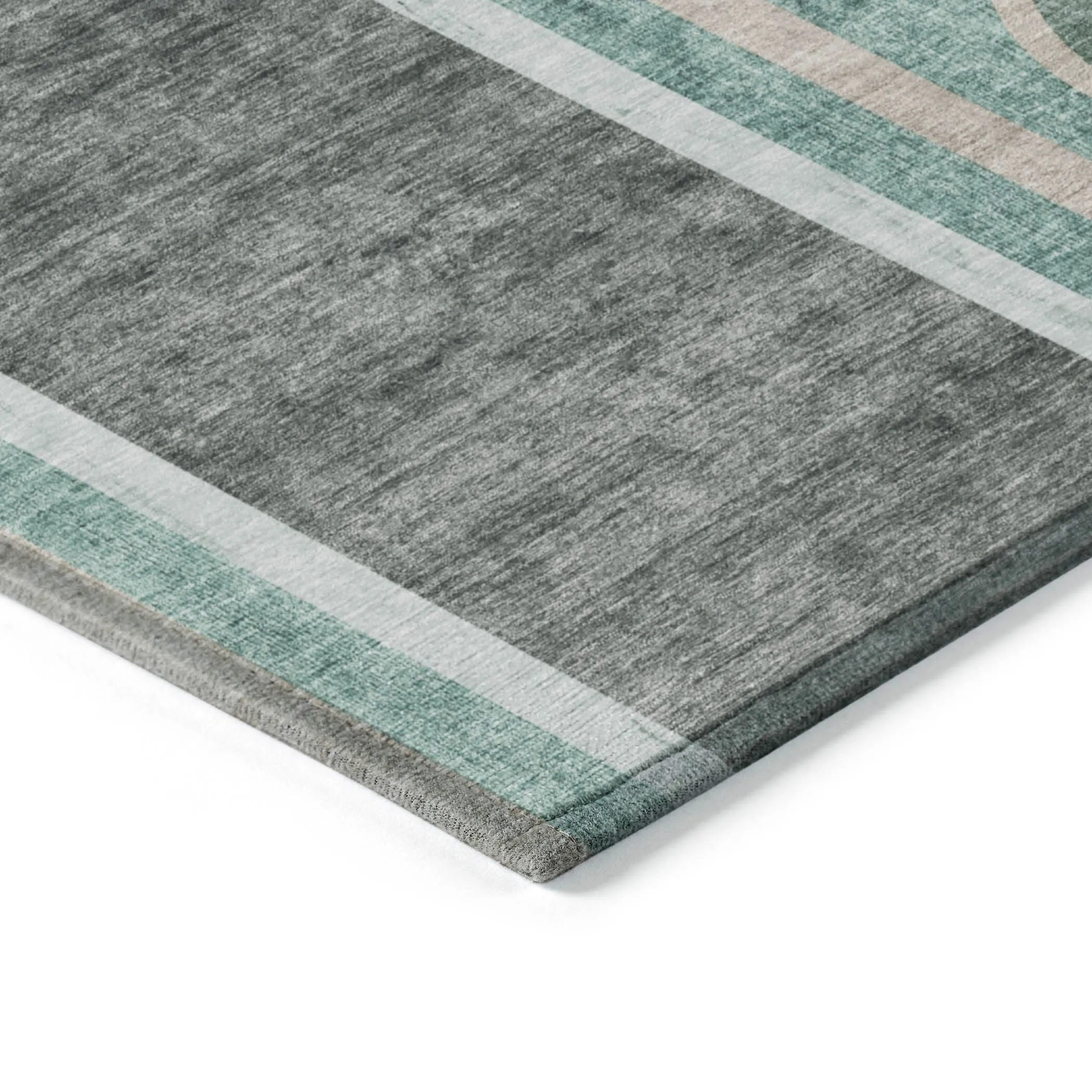Machine Washable Indoor/ Outdoor Chantille Mid Century Modern Rug