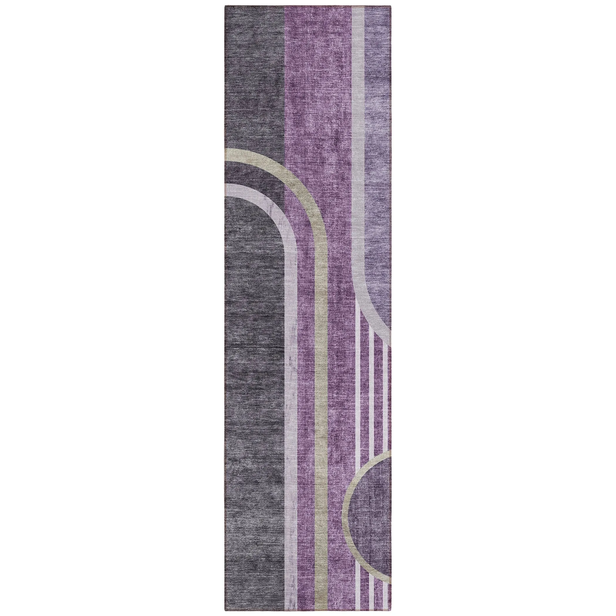 Machine Washable Indoor/ Outdoor Chantille Mid Century Modern Rug