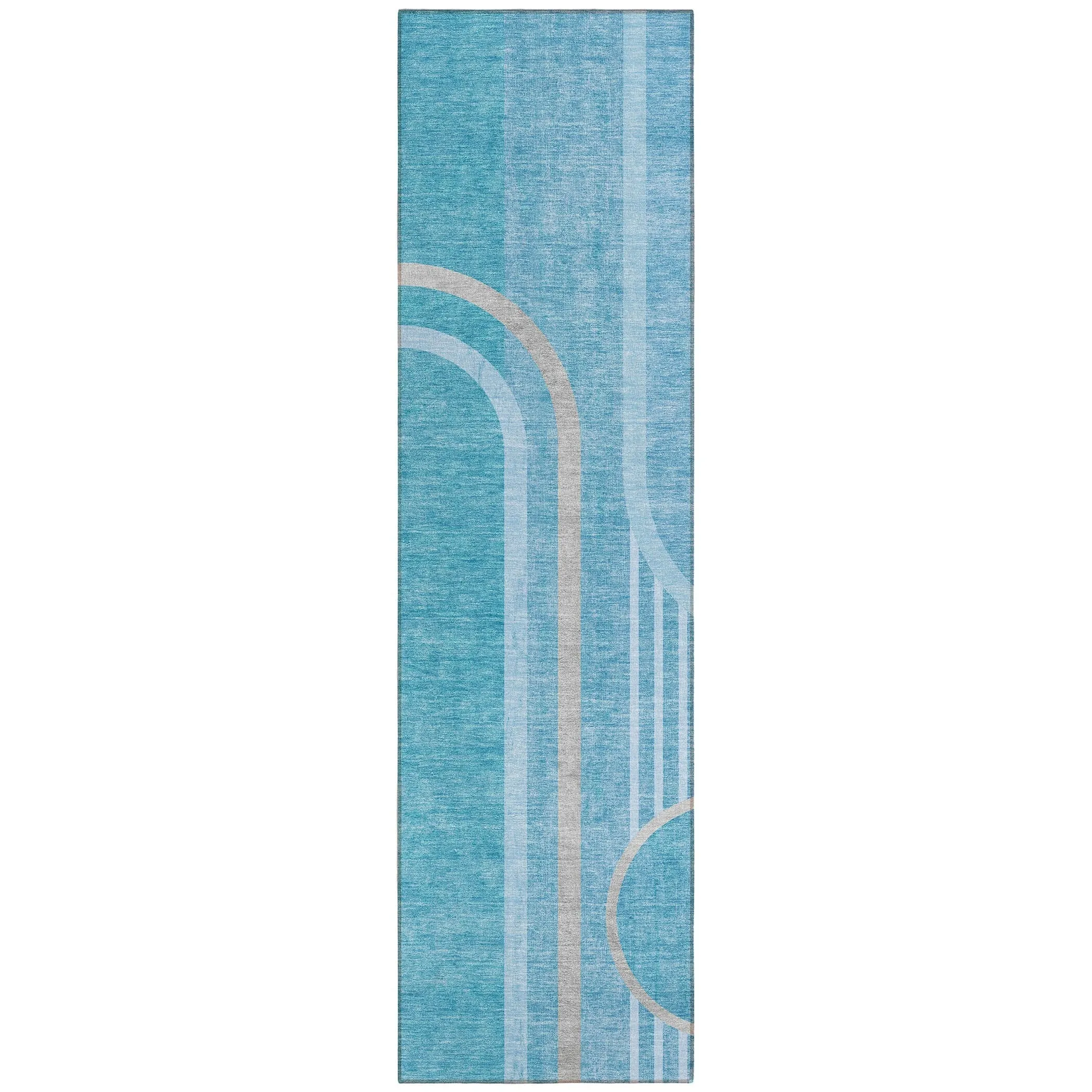 Machine Washable Indoor/ Outdoor Chantille Mid Century Modern Rug