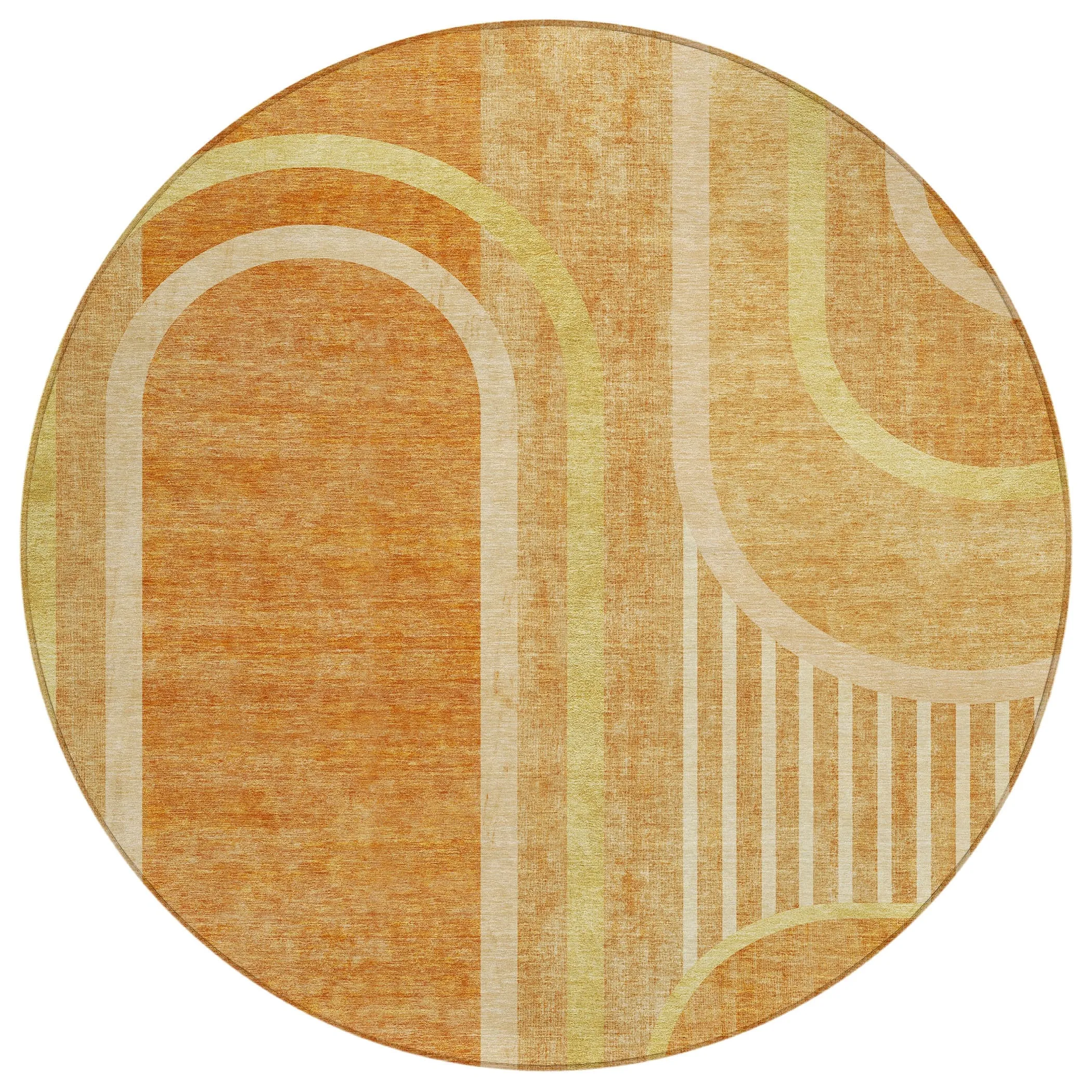 Machine Washable Indoor/ Outdoor Chantille Mid Century Modern Rug
