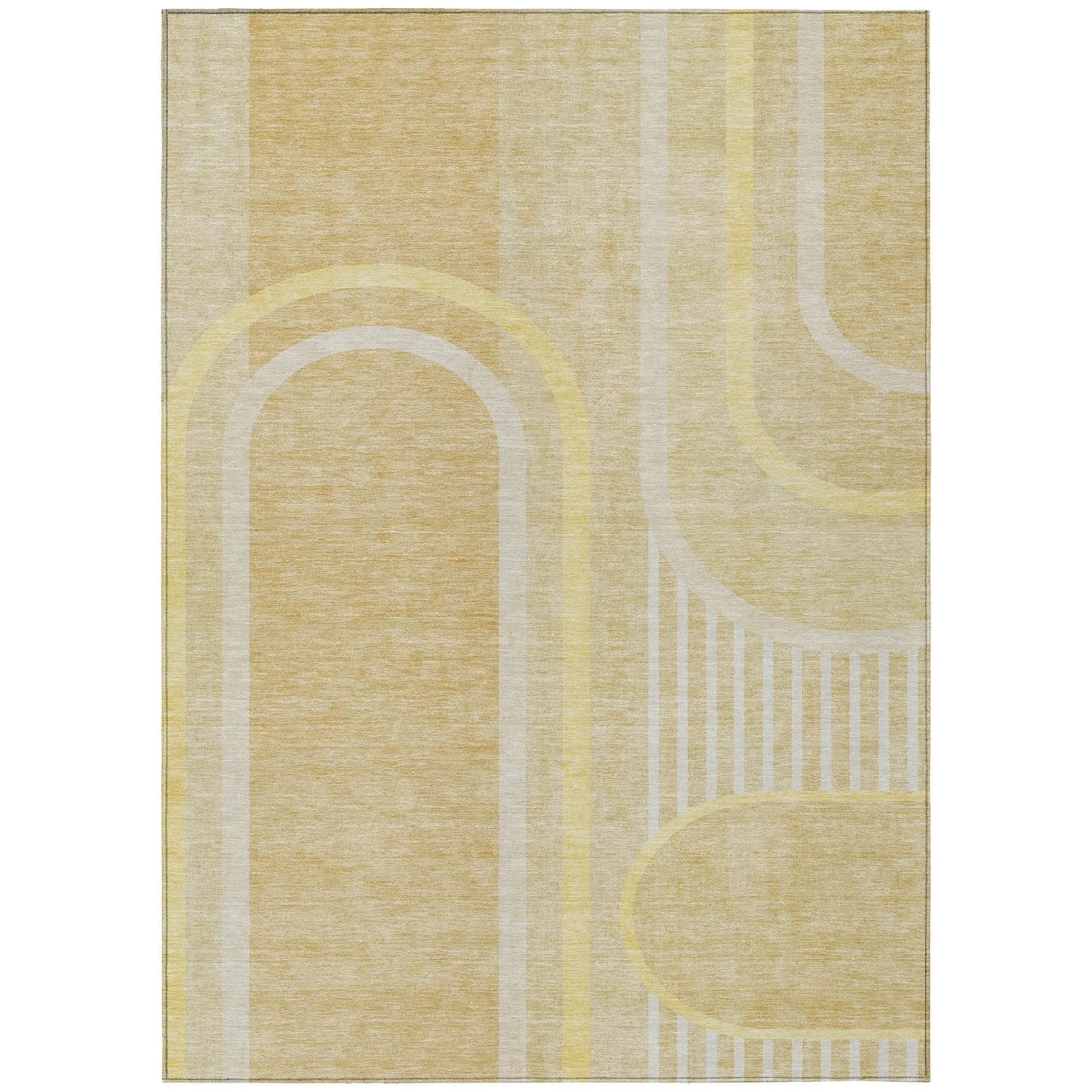 Machine Washable Indoor/ Outdoor Chantille Mid Century Modern Rug