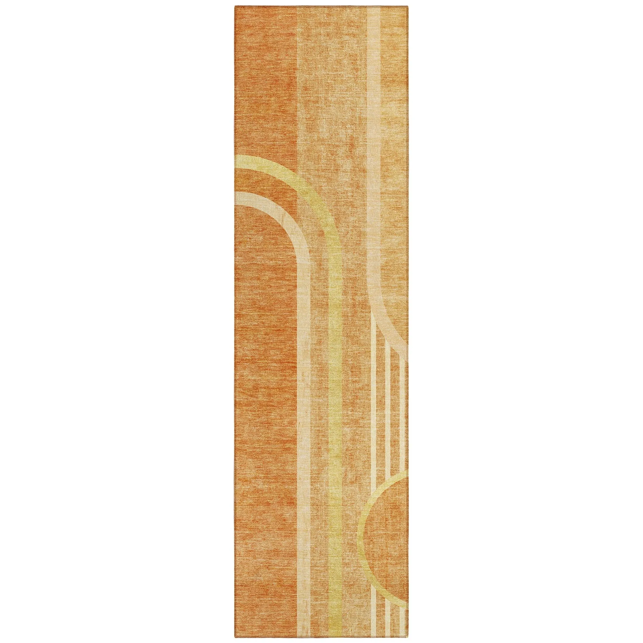 Machine Washable Indoor/ Outdoor Chantille Mid Century Modern Rug