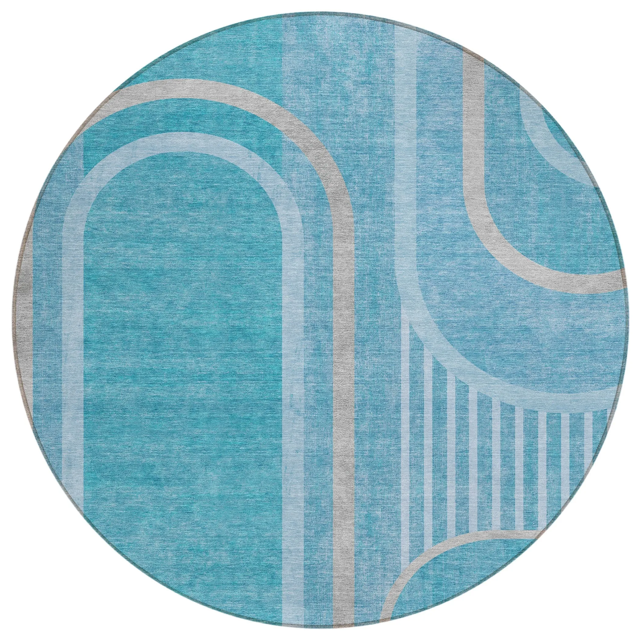 Machine Washable Indoor/ Outdoor Chantille Mid Century Modern Rug