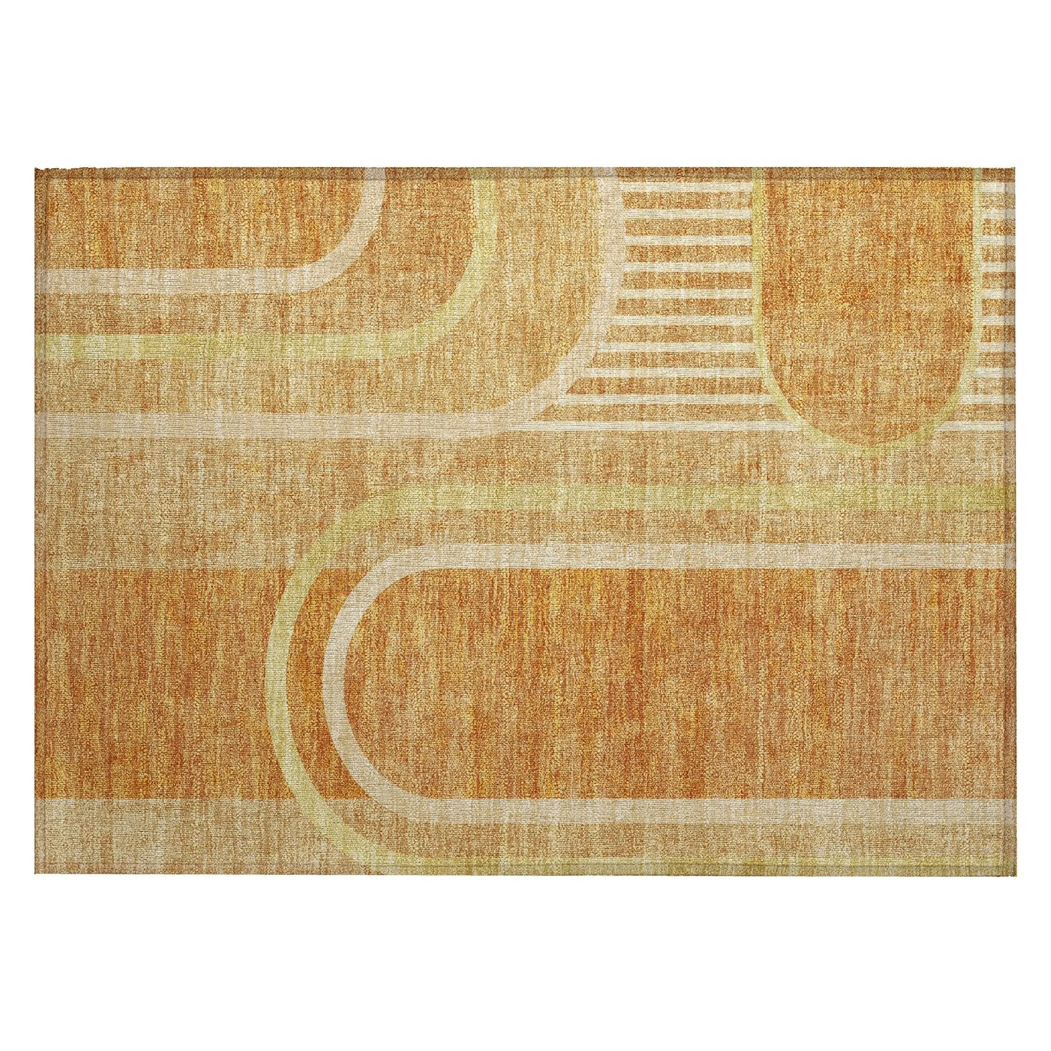 Machine Washable Indoor/ Outdoor Chantille Mid Century Modern Rug