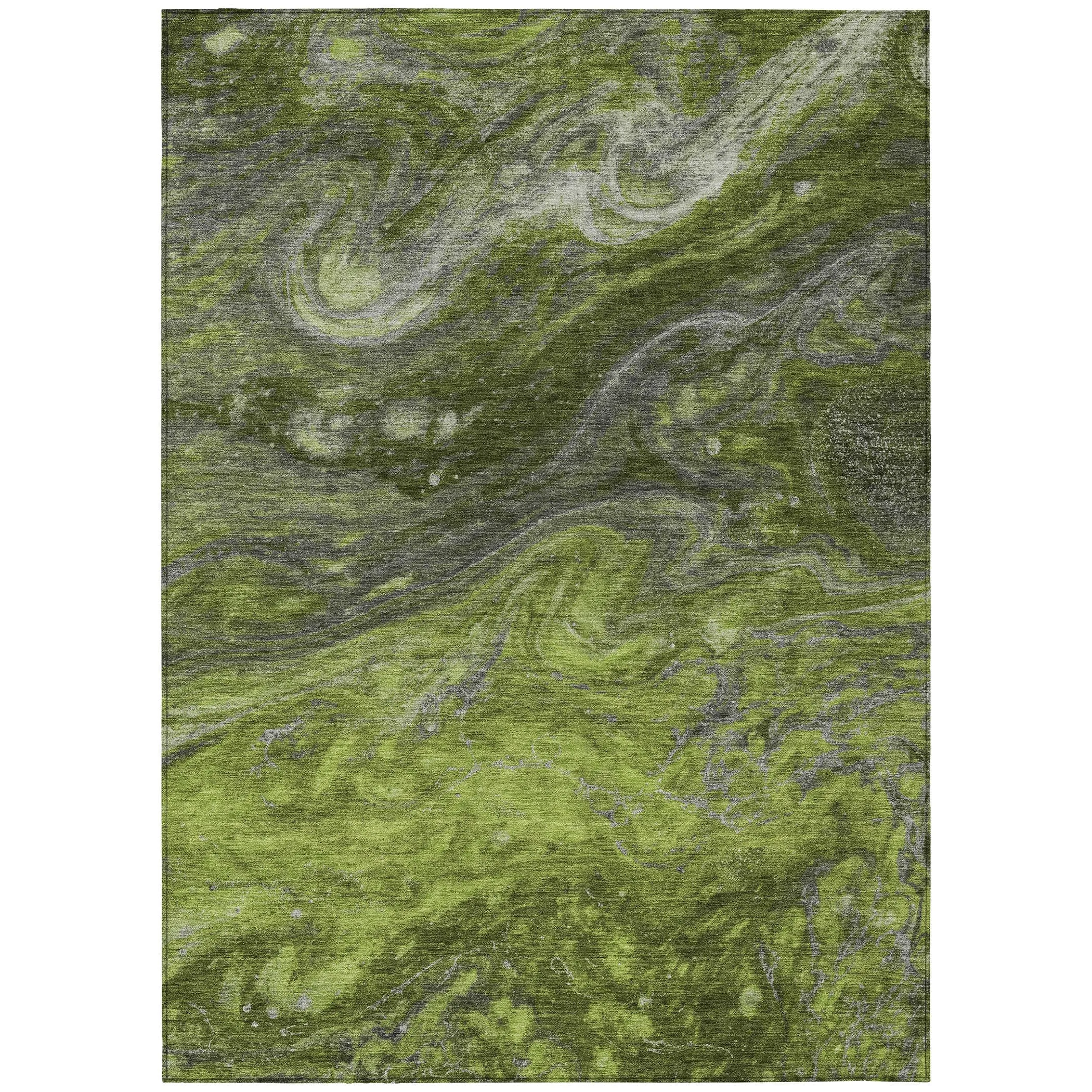 Machine Washable Indoor/ Outdoor Chantille Modern Abstract Rug