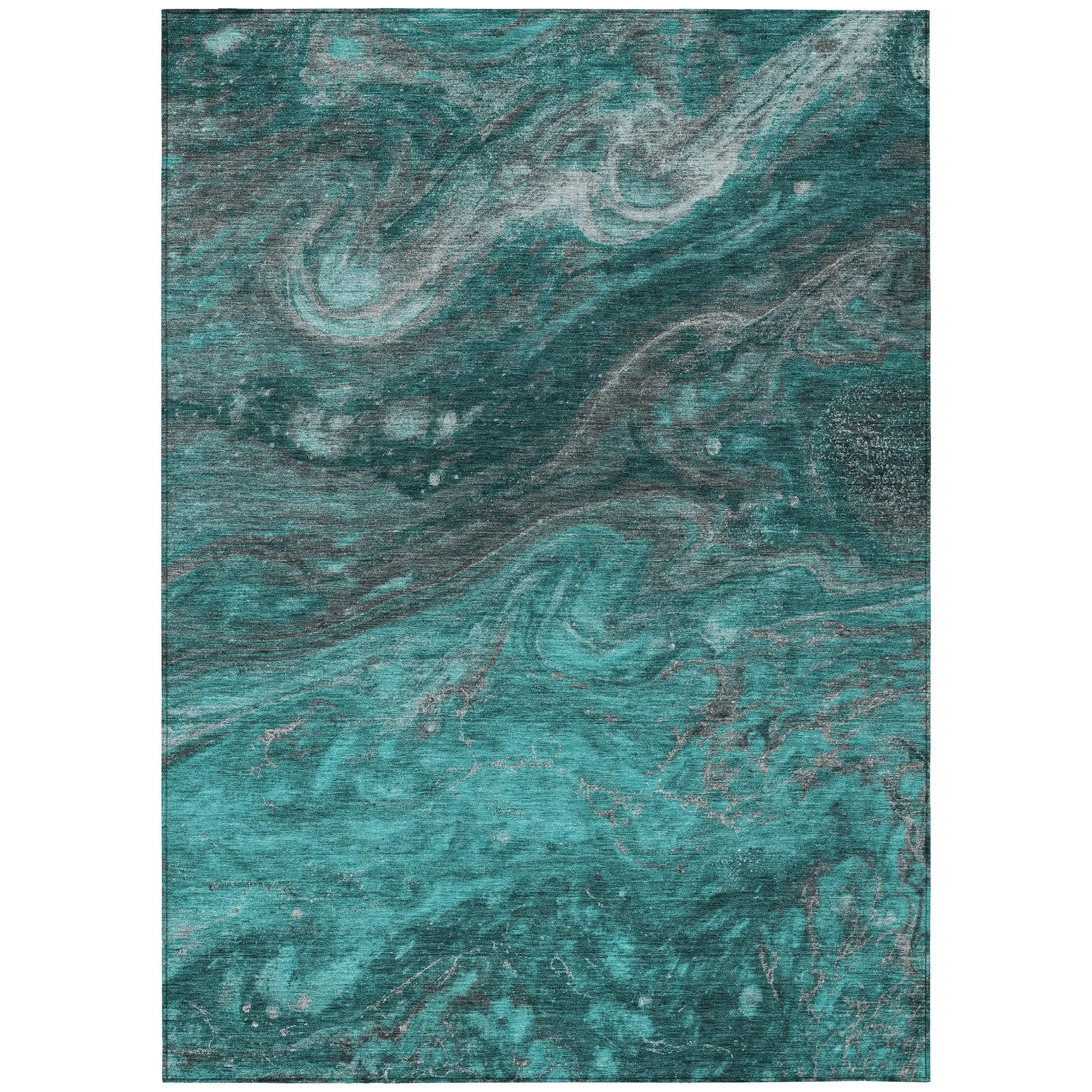 Machine Washable Indoor/ Outdoor Chantille Modern Abstract Rug