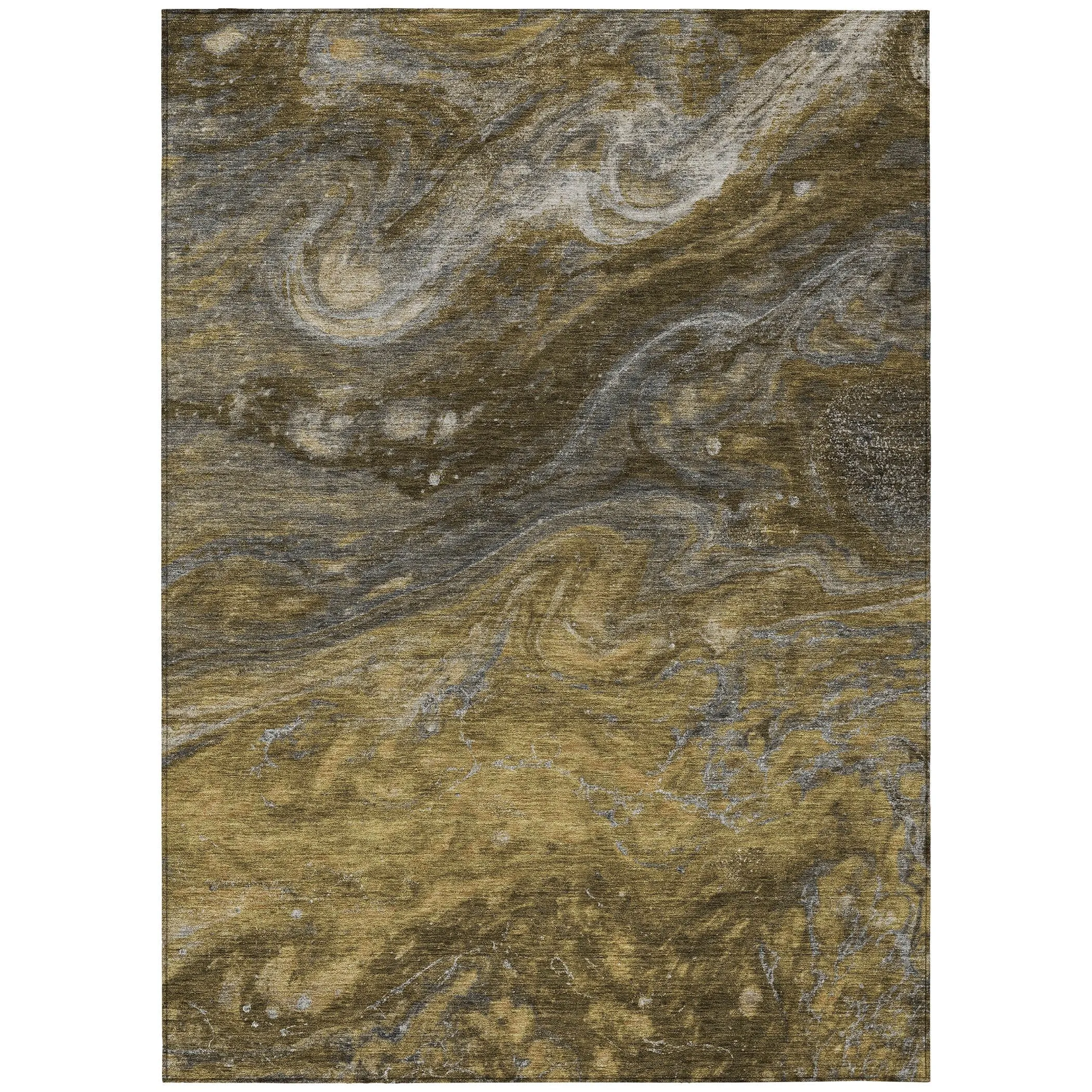 Machine Washable Indoor/ Outdoor Chantille Modern Abstract Rug
