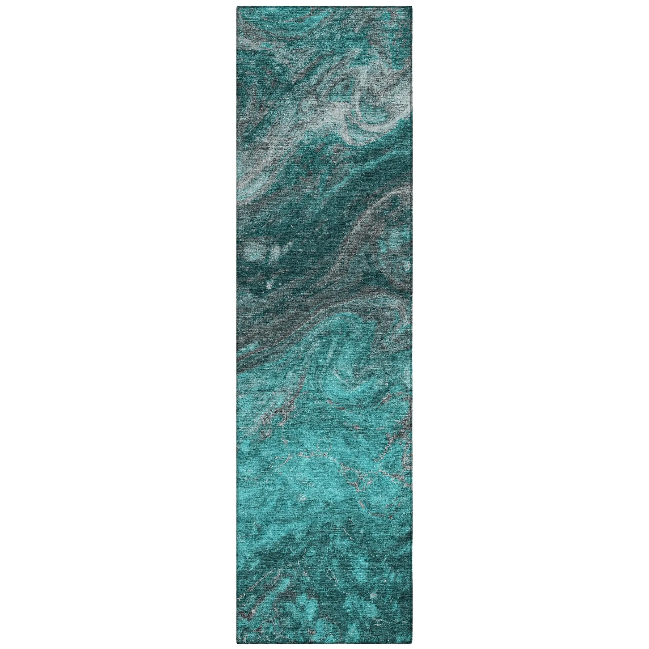 Machine Washable Indoor/ Outdoor Chantille Modern Abstract Rug