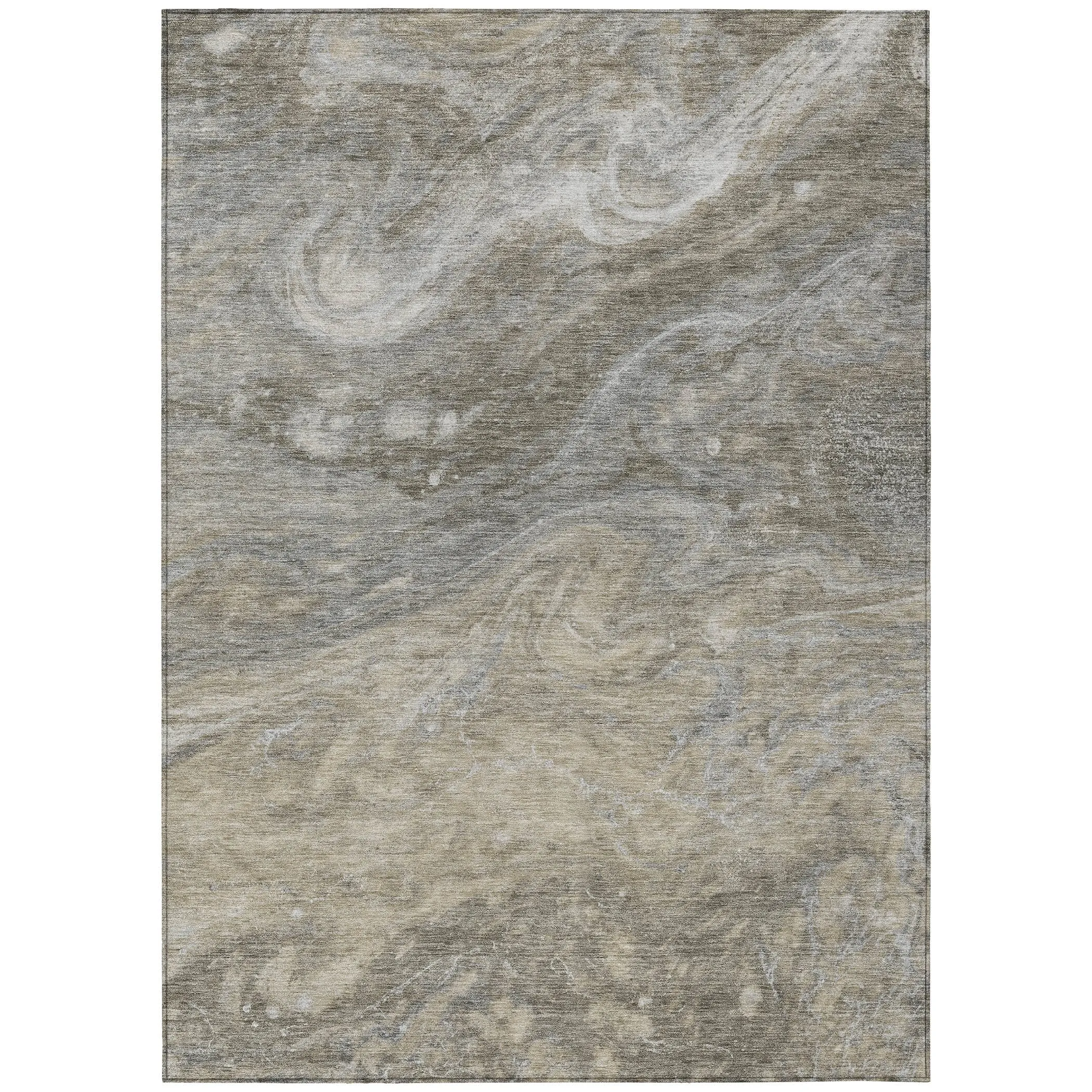 Machine Washable Indoor/ Outdoor Chantille Modern Abstract Rug