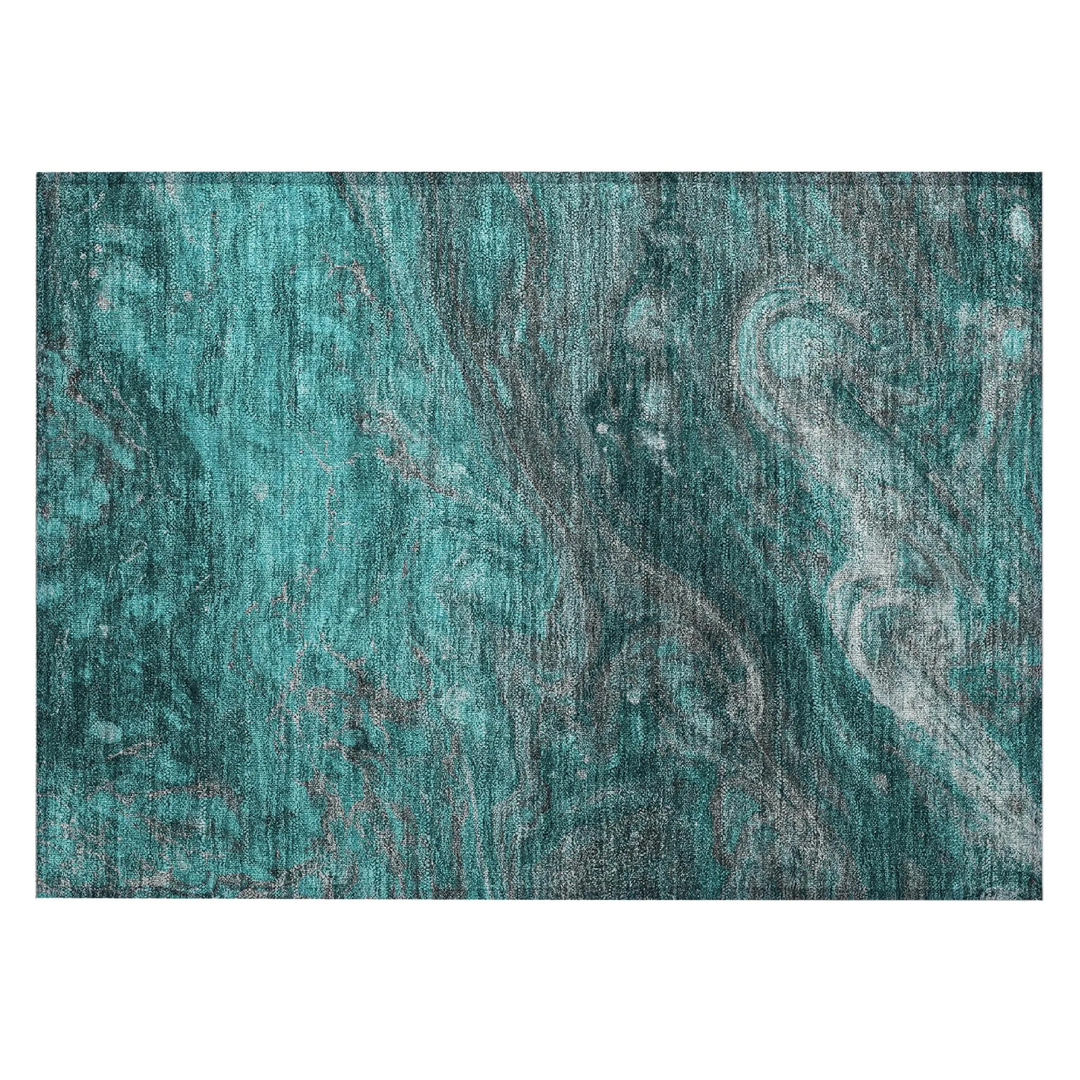 Machine Washable Indoor/ Outdoor Chantille Modern Abstract Rug