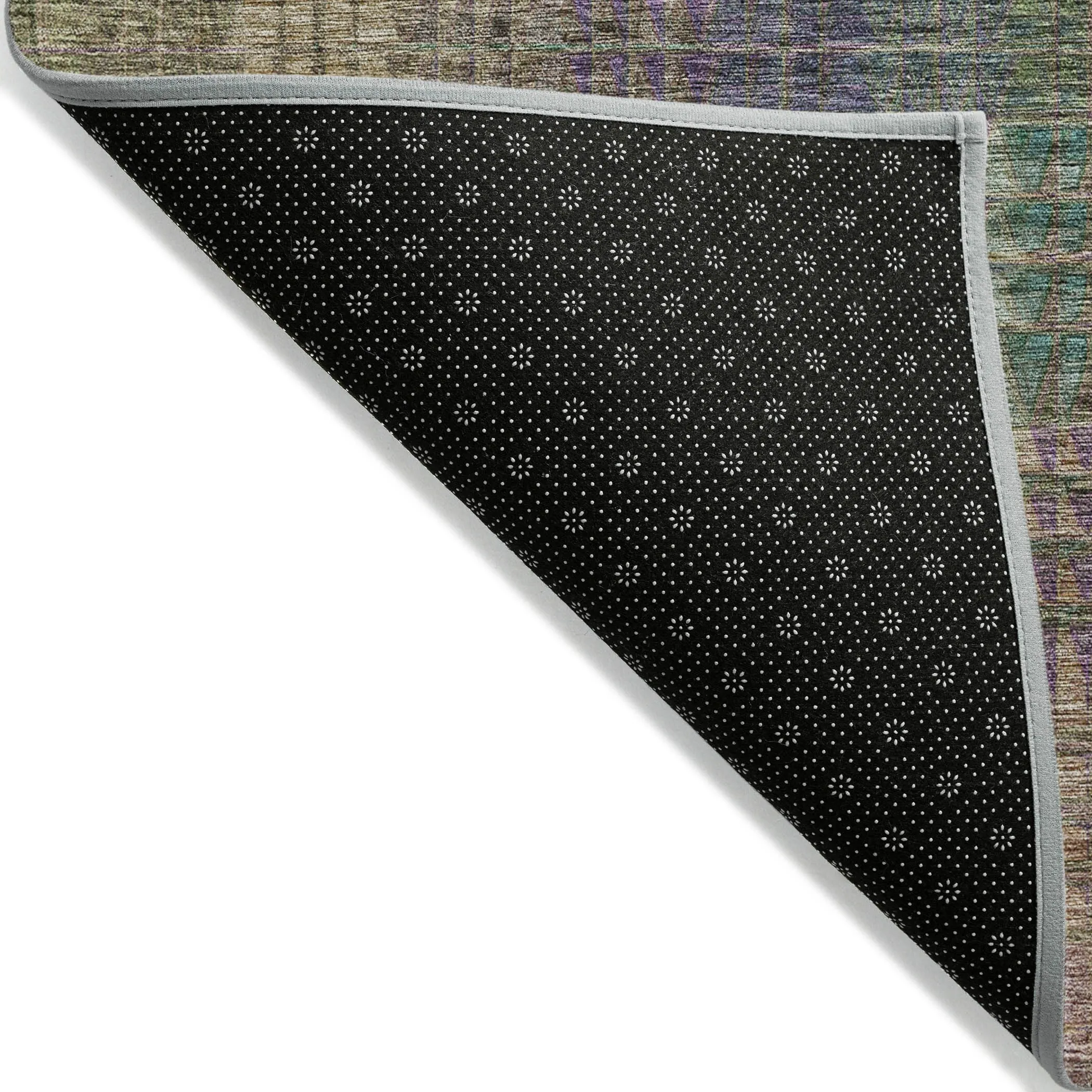 Machine Washable Indoor/ Outdoor Chantille Modern Kaleidoscope Rug