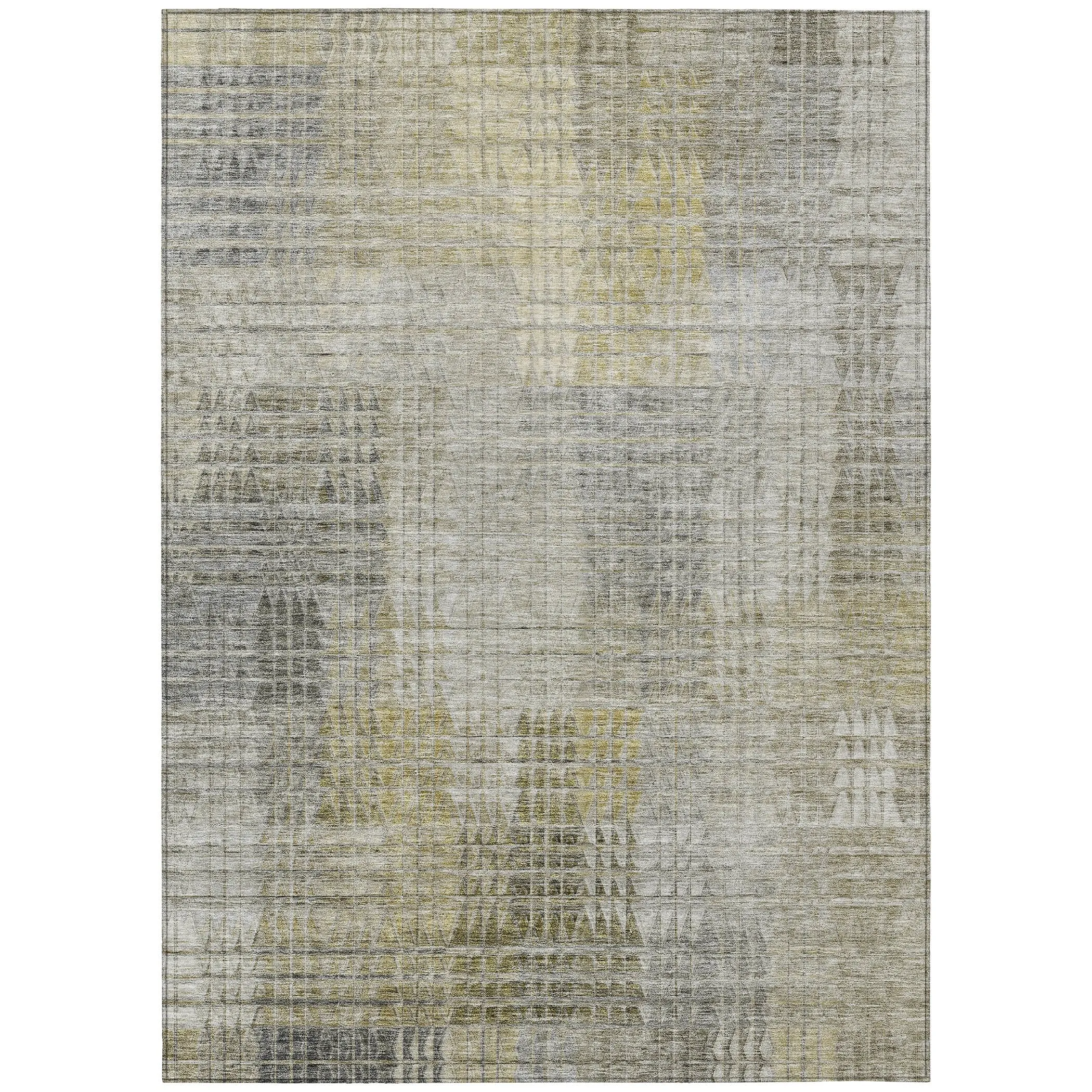 Machine Washable Indoor/ Outdoor Chantille Modern Kaleidoscope Rug