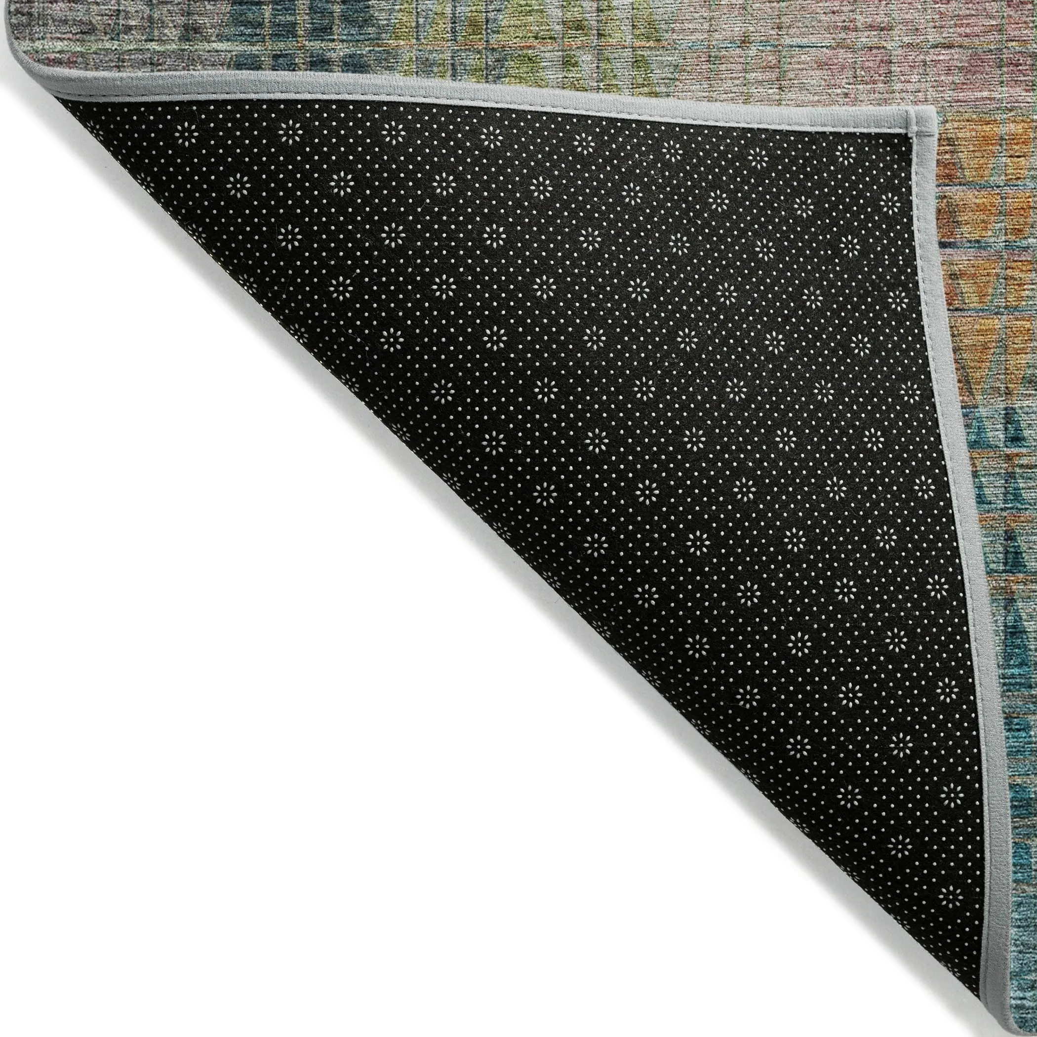 Machine Washable Indoor/ Outdoor Chantille Modern Kaleidoscope Rug