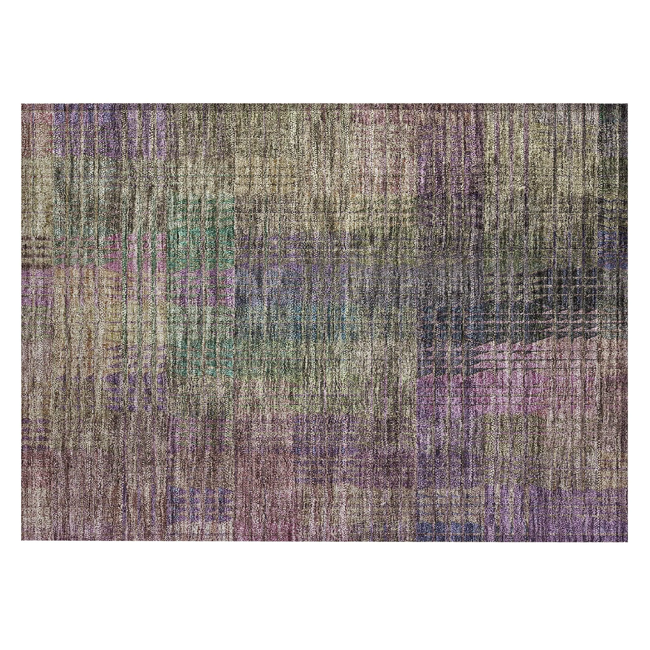 Machine Washable Indoor/ Outdoor Chantille Modern Kaleidoscope Rug