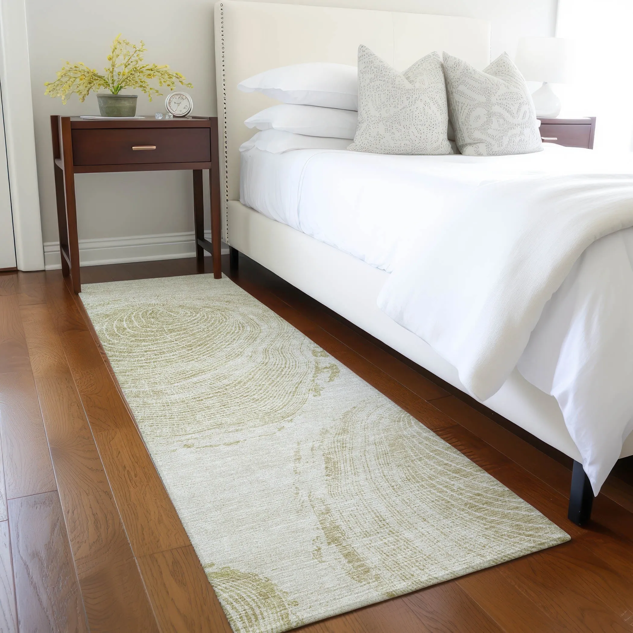 Machine Washable Indoor/ Outdoor Chantille Modern Tree Rug