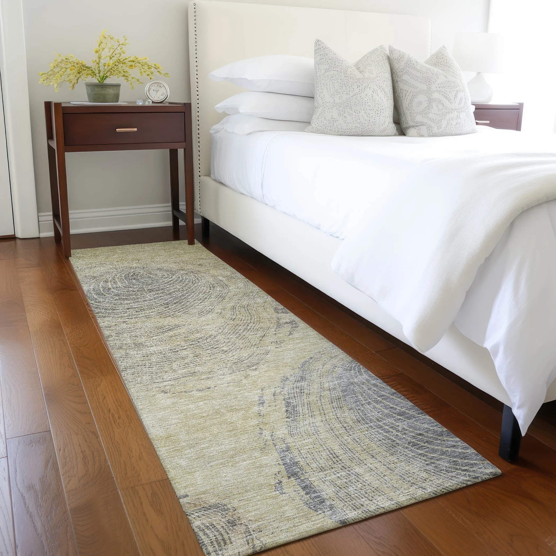 Machine Washable Indoor/ Outdoor Chantille Modern Tree Rug