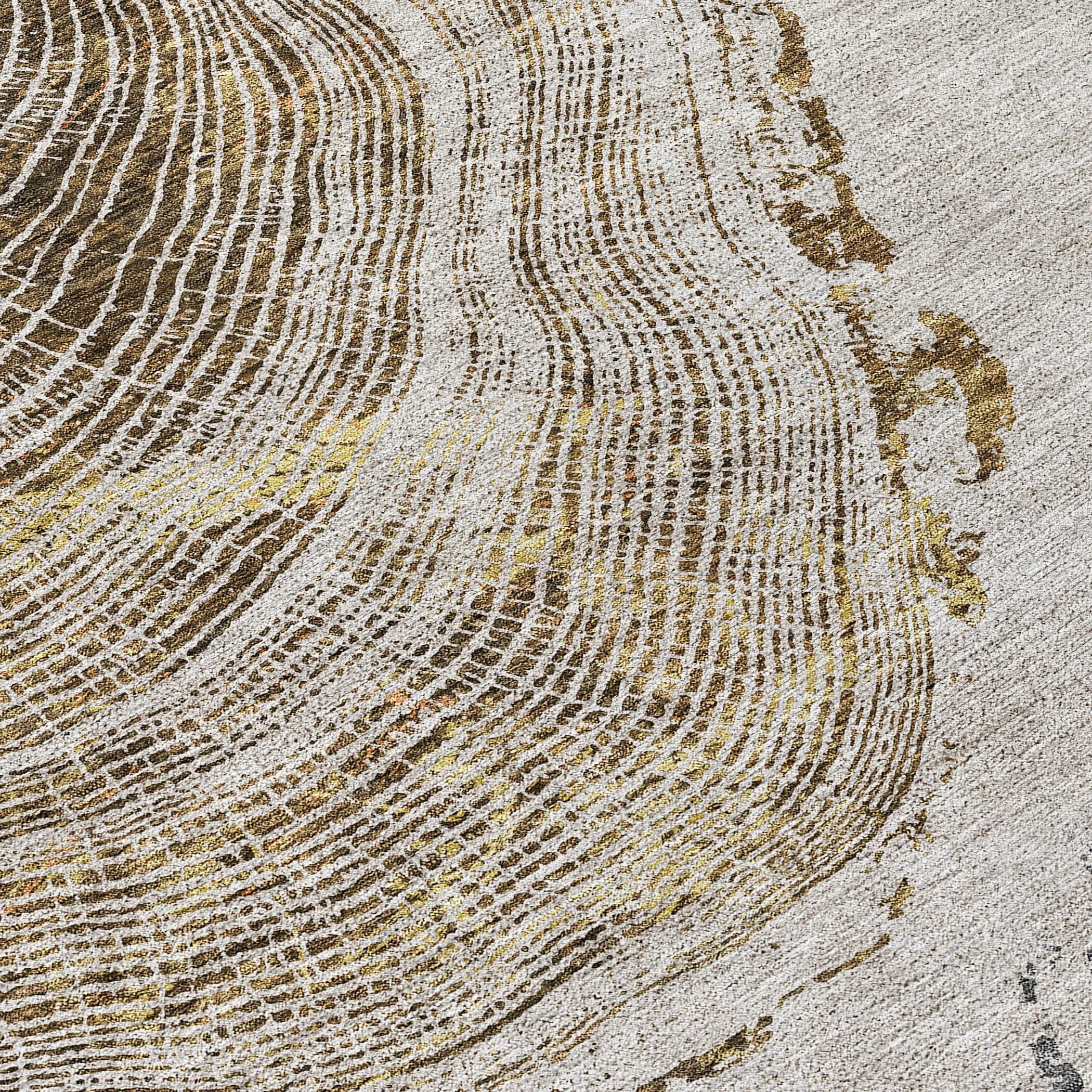 Machine Washable Indoor/ Outdoor Chantille Modern Tree Rug