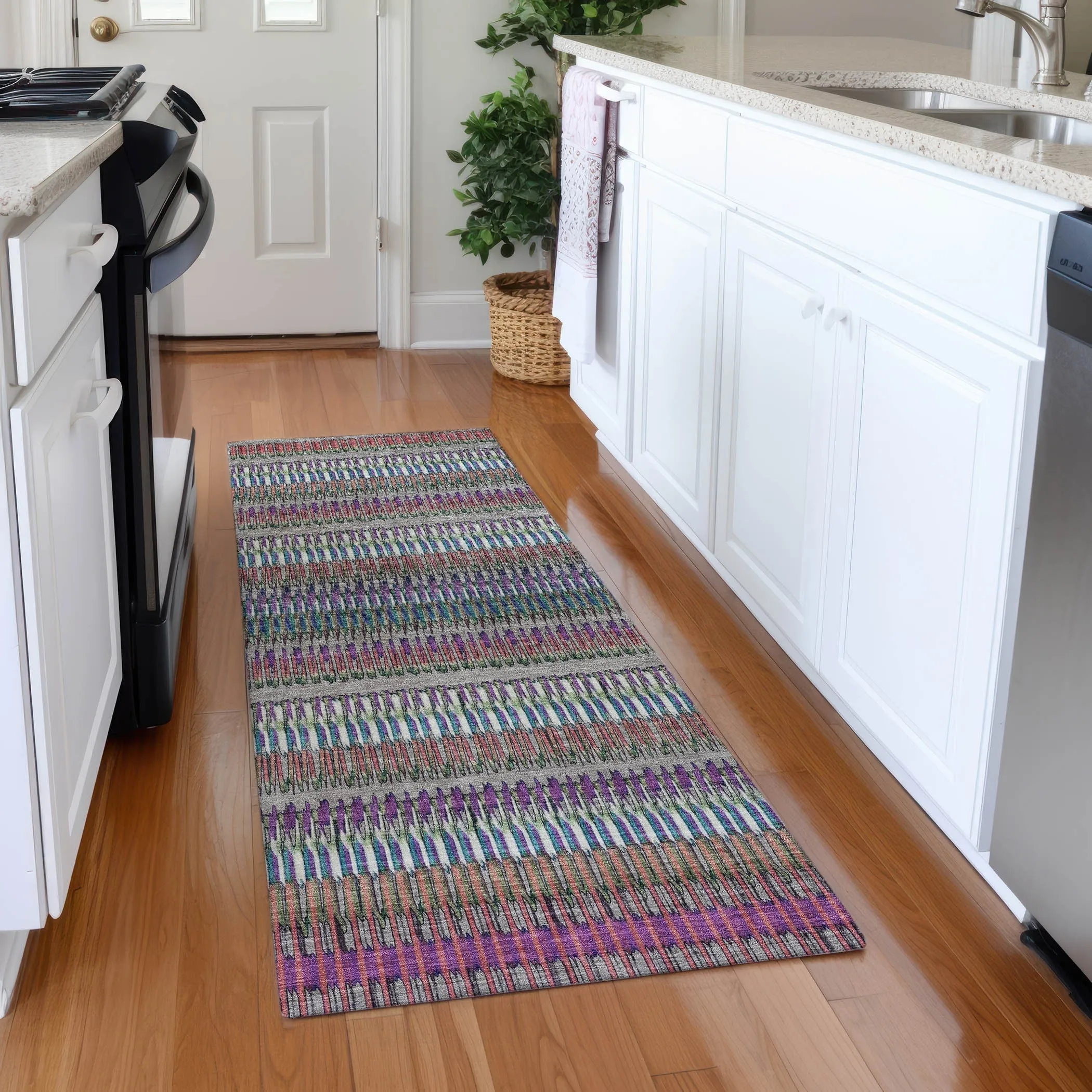 Machine Washable Indoor/ Outdoor Chantille Moroccan Boho Rug