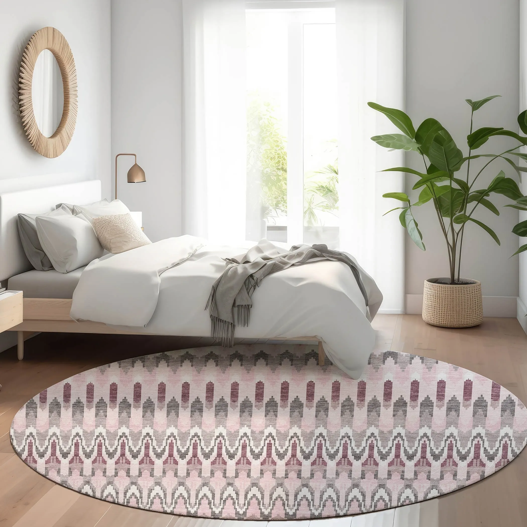 Machine Washable Indoor/ Outdoor Chantille Moroccan Boho Rug