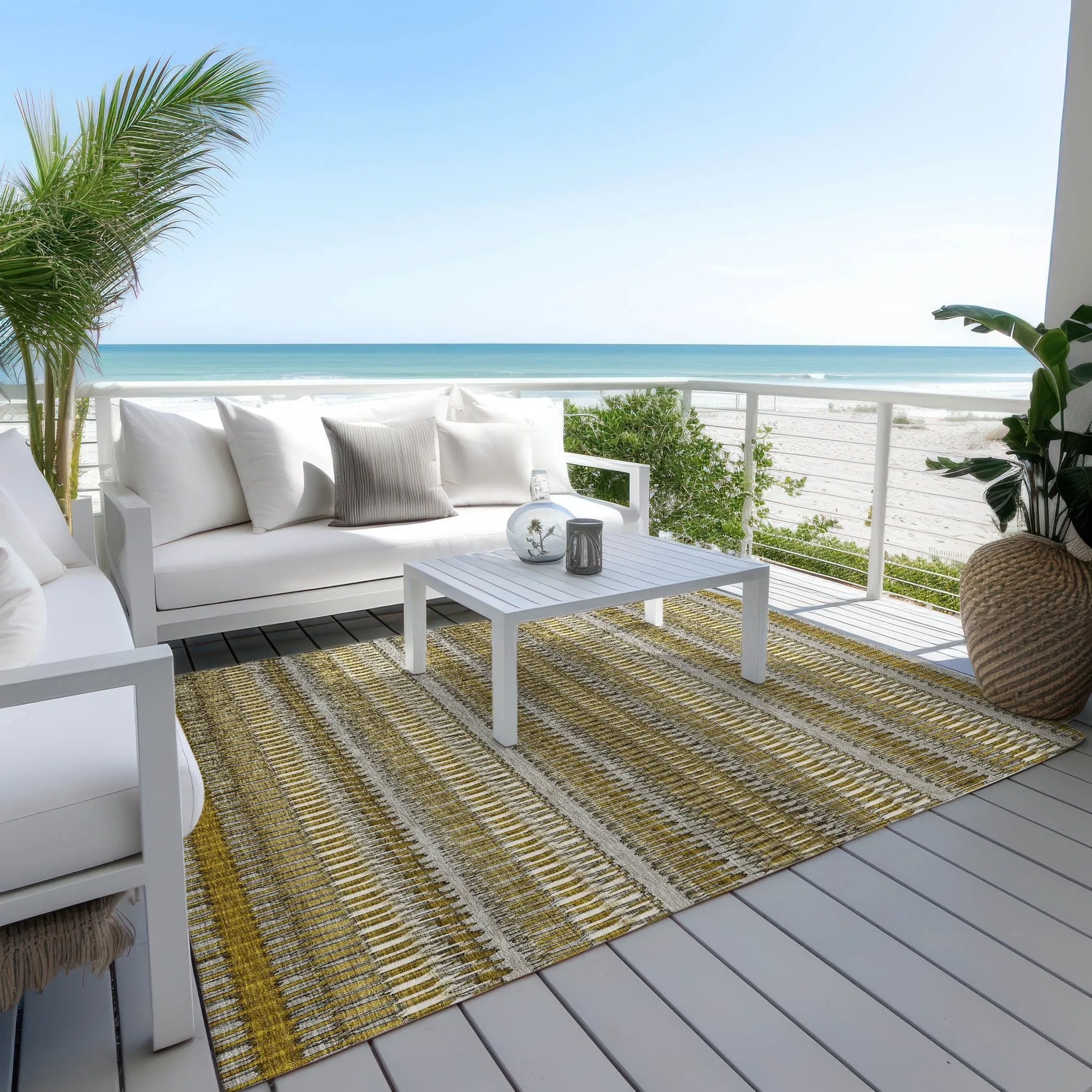 Machine Washable Indoor/ Outdoor Chantille Moroccan Boho Rug