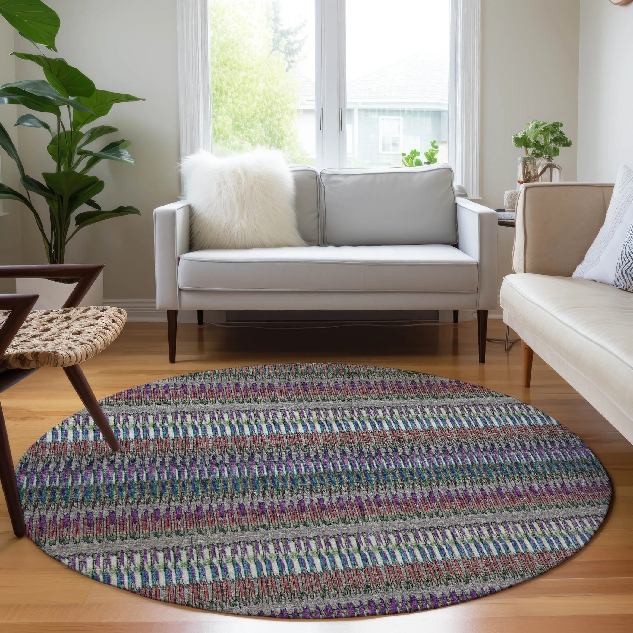 Machine Washable Indoor/ Outdoor Chantille Moroccan Boho Rug