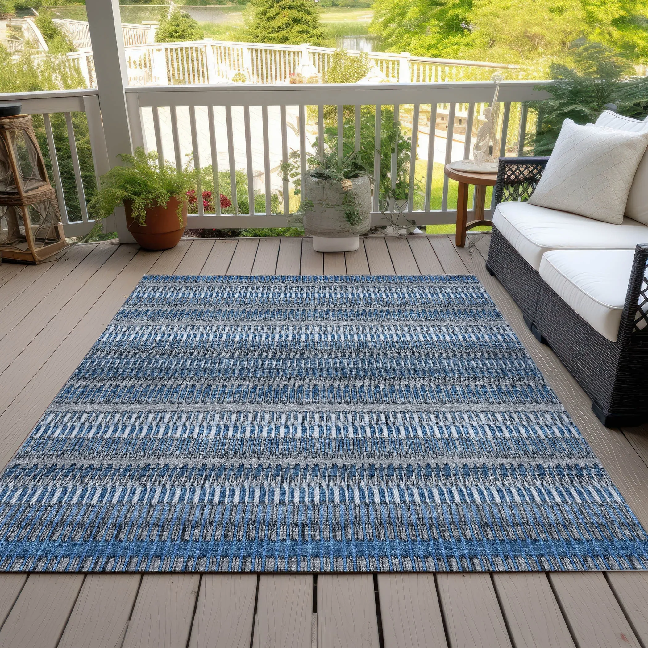 Machine Washable Indoor/ Outdoor Chantille Moroccan Boho Rug