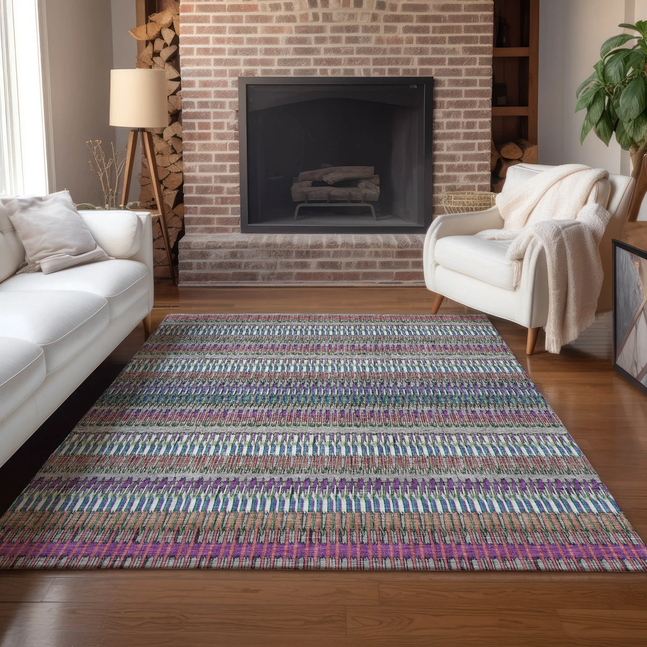 Machine Washable Indoor/ Outdoor Chantille Moroccan Boho Rug