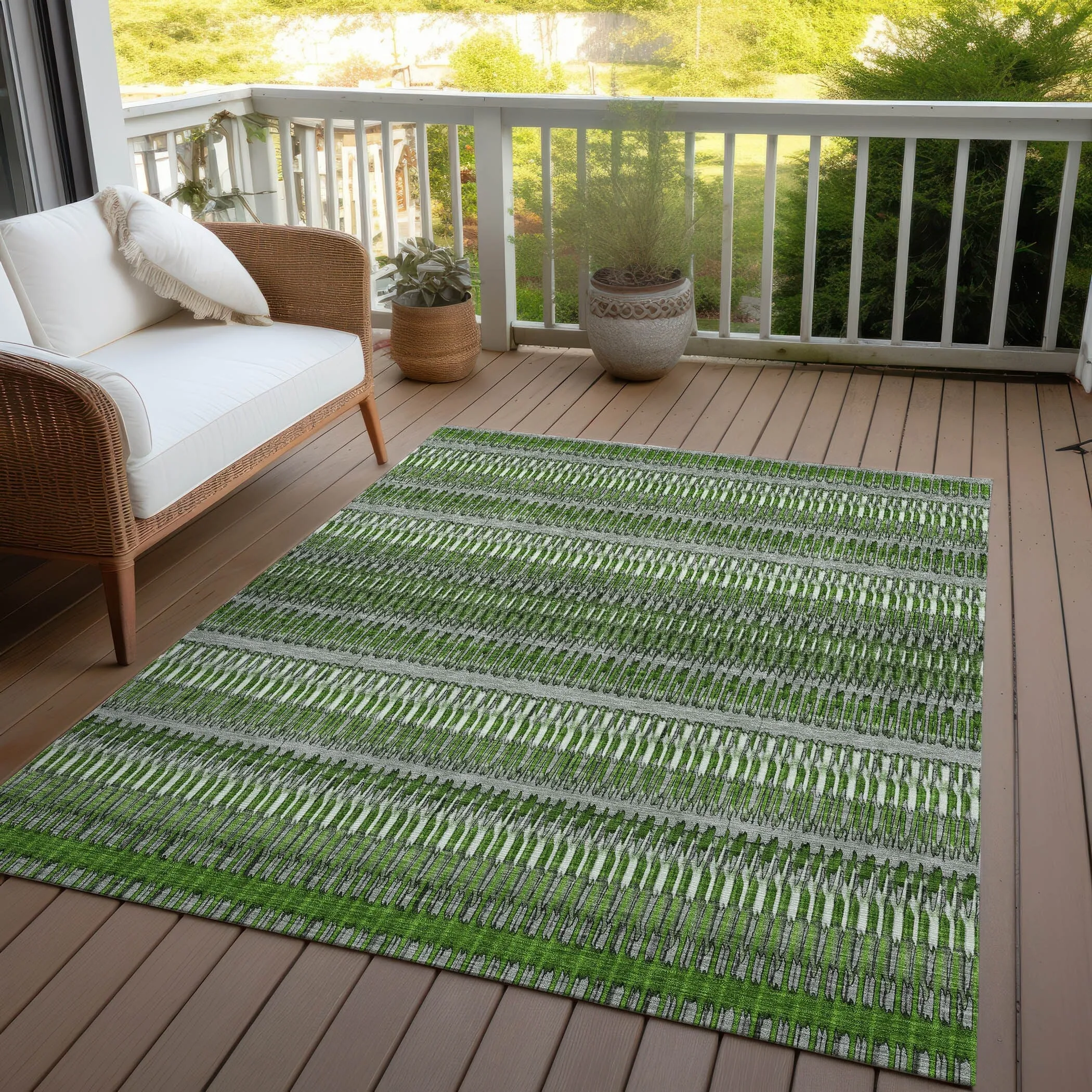 Machine Washable Indoor/ Outdoor Chantille Moroccan Boho Rug