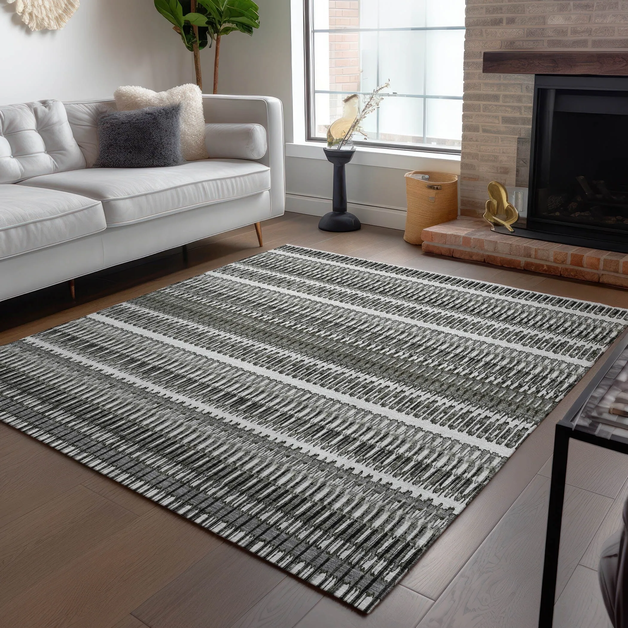 Machine Washable Indoor/ Outdoor Chantille Moroccan Boho Rug