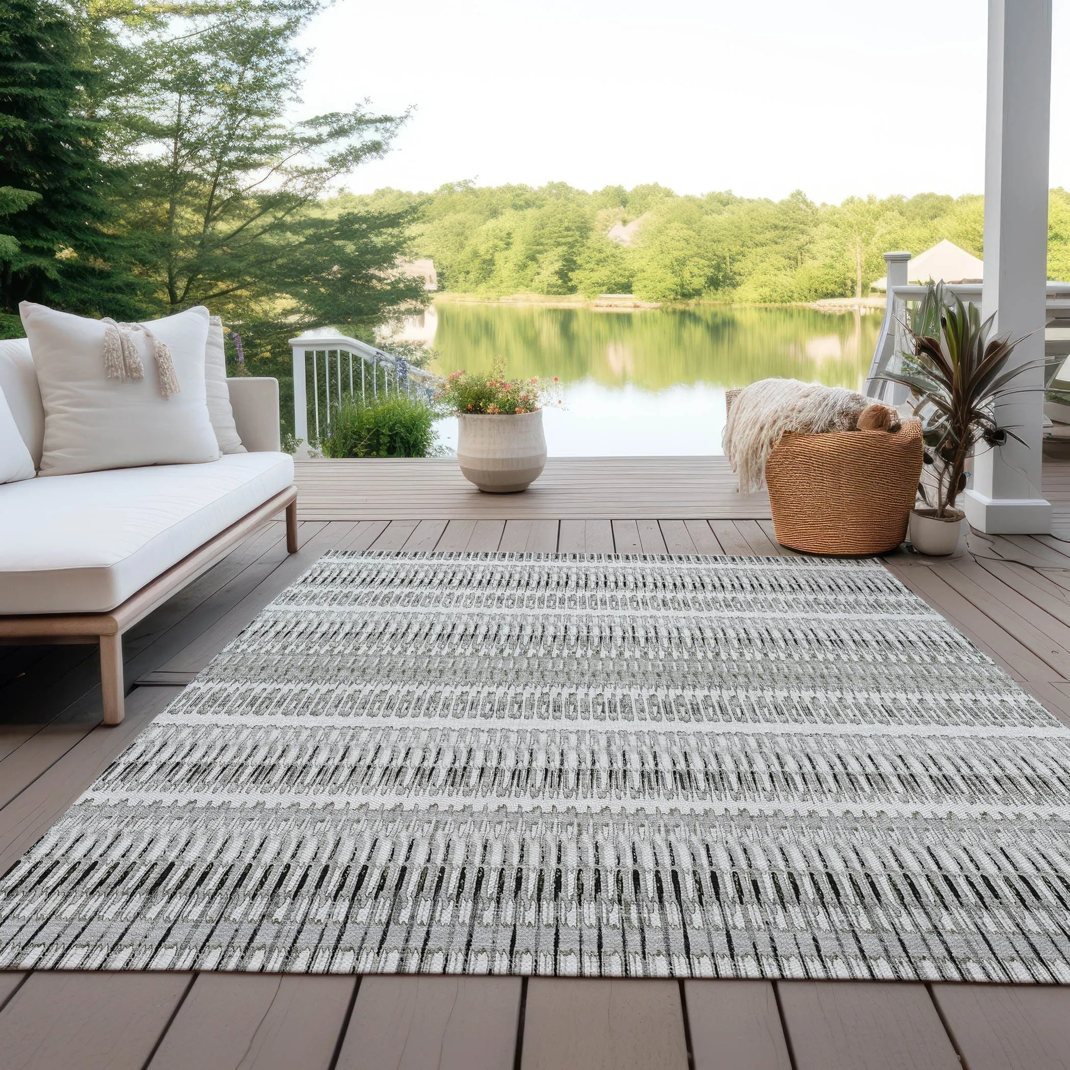 Machine Washable Indoor/ Outdoor Chantille Moroccan Boho Rug