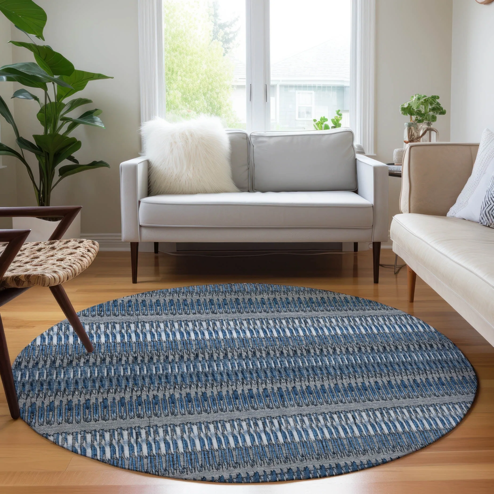 Machine Washable Indoor/ Outdoor Chantille Moroccan Boho Rug