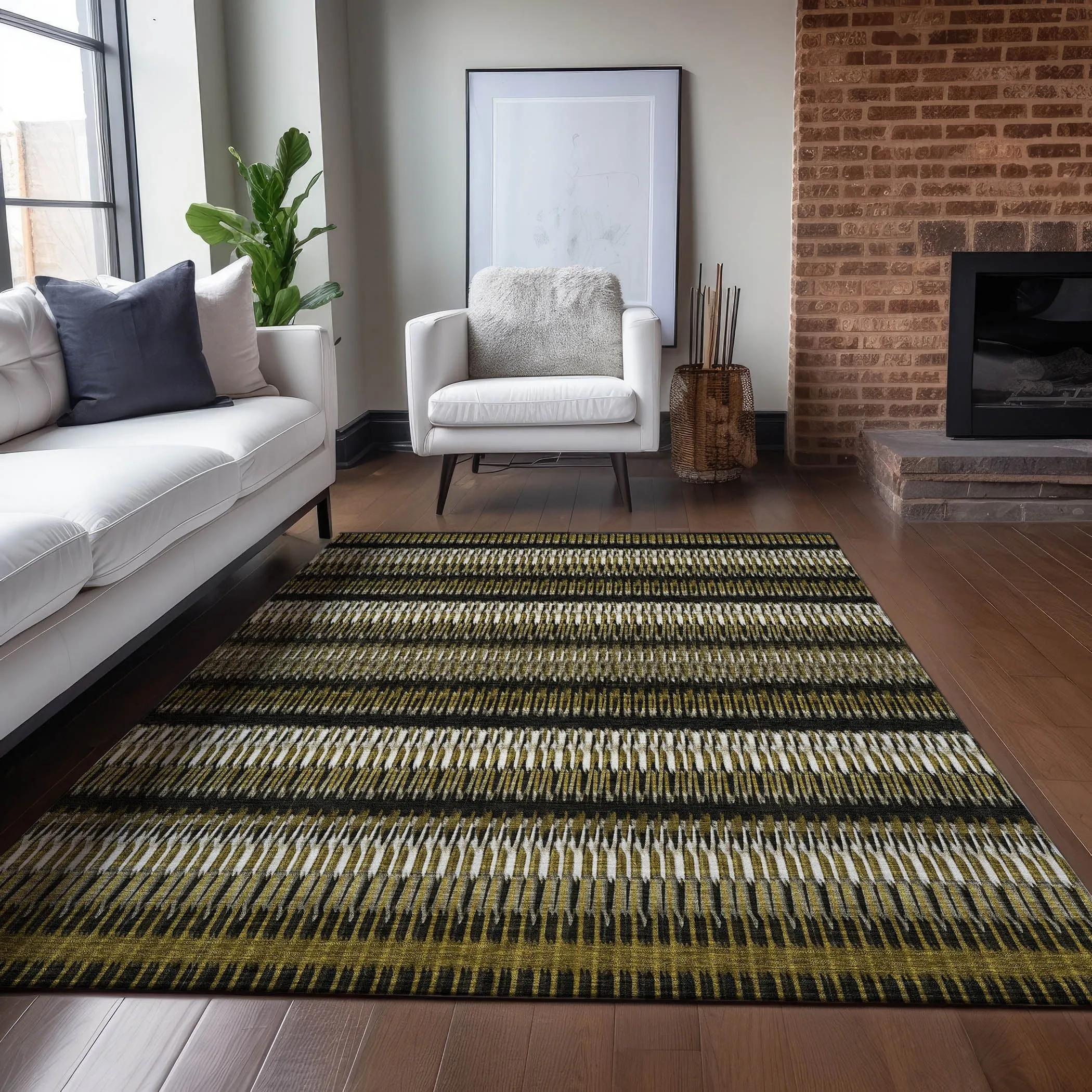 Machine Washable Indoor/ Outdoor Chantille Moroccan Boho Rug