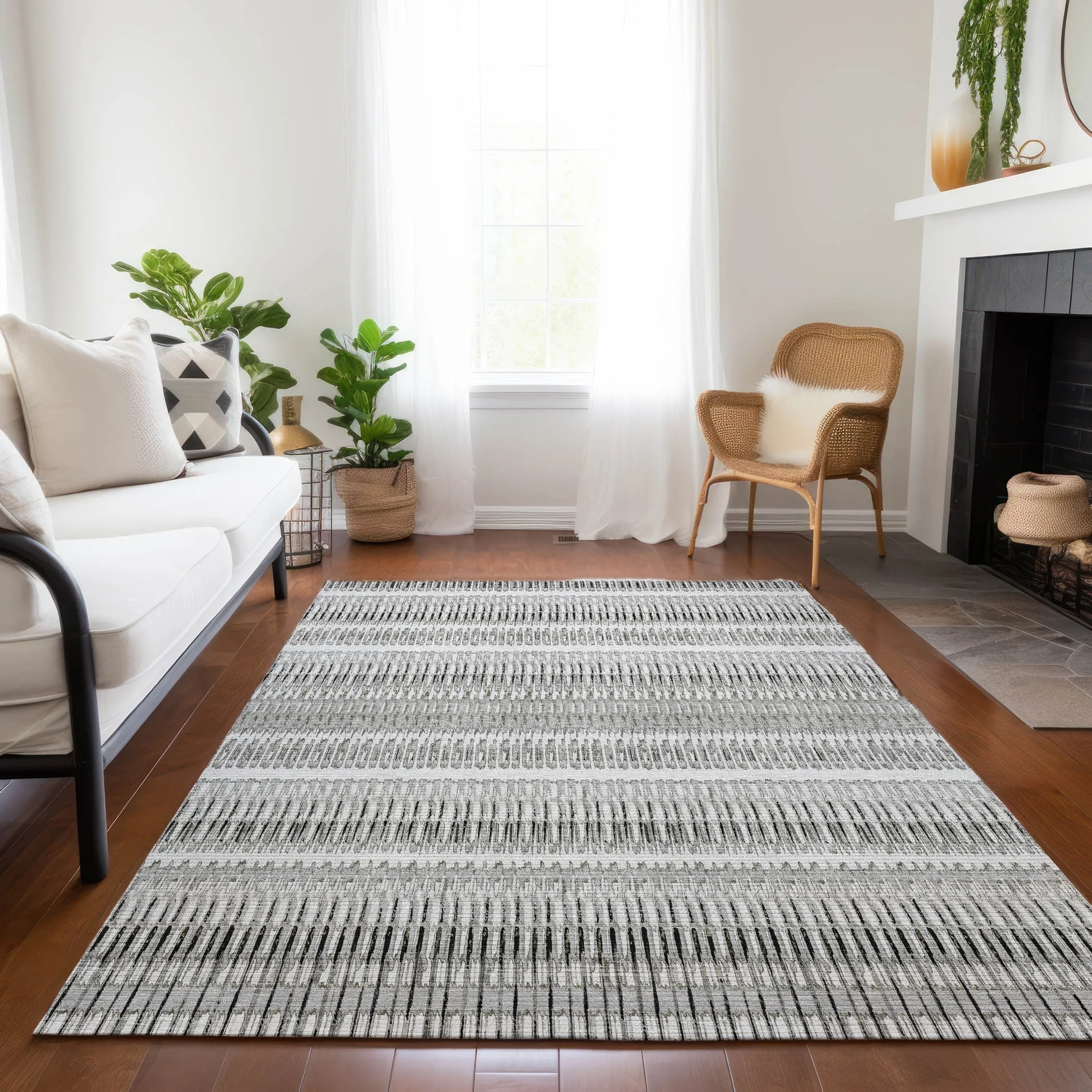 Machine Washable Indoor/ Outdoor Chantille Moroccan Boho Rug