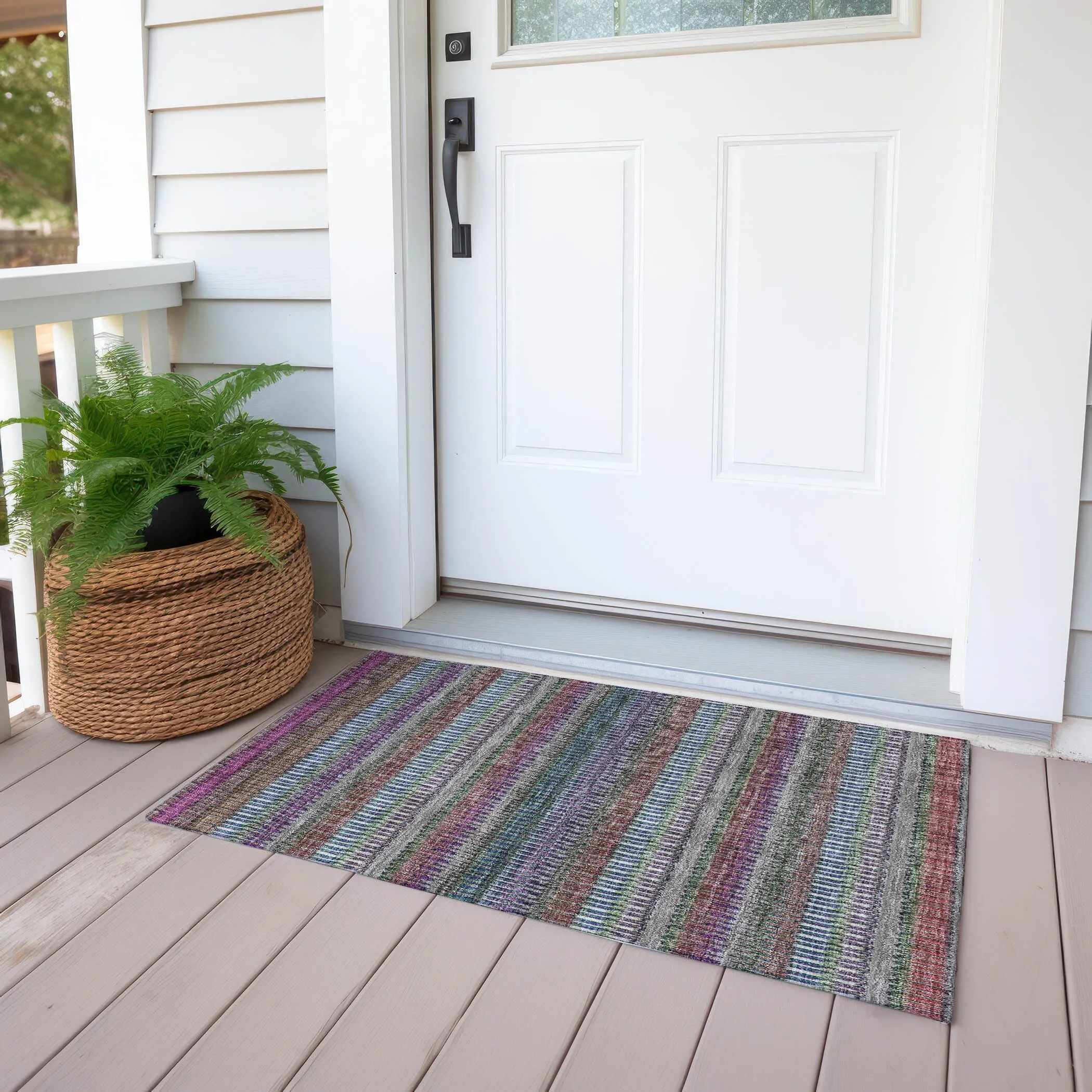 Machine Washable Indoor/ Outdoor Chantille Moroccan Boho Rug