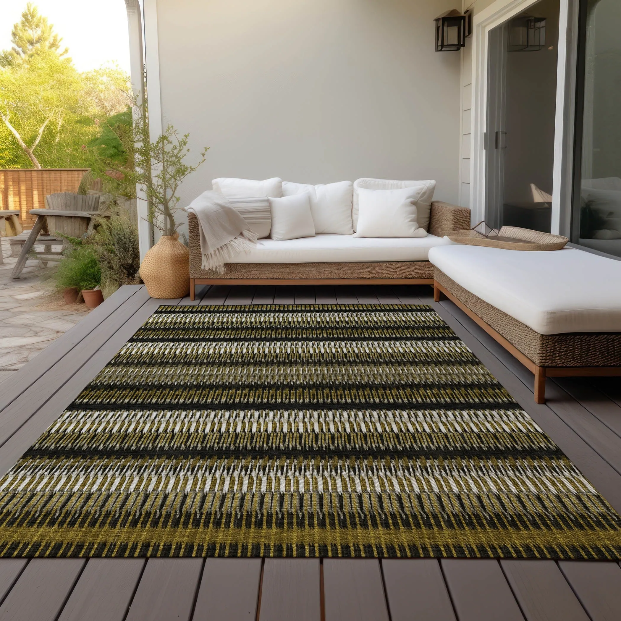 Machine Washable Indoor/ Outdoor Chantille Moroccan Boho Rug