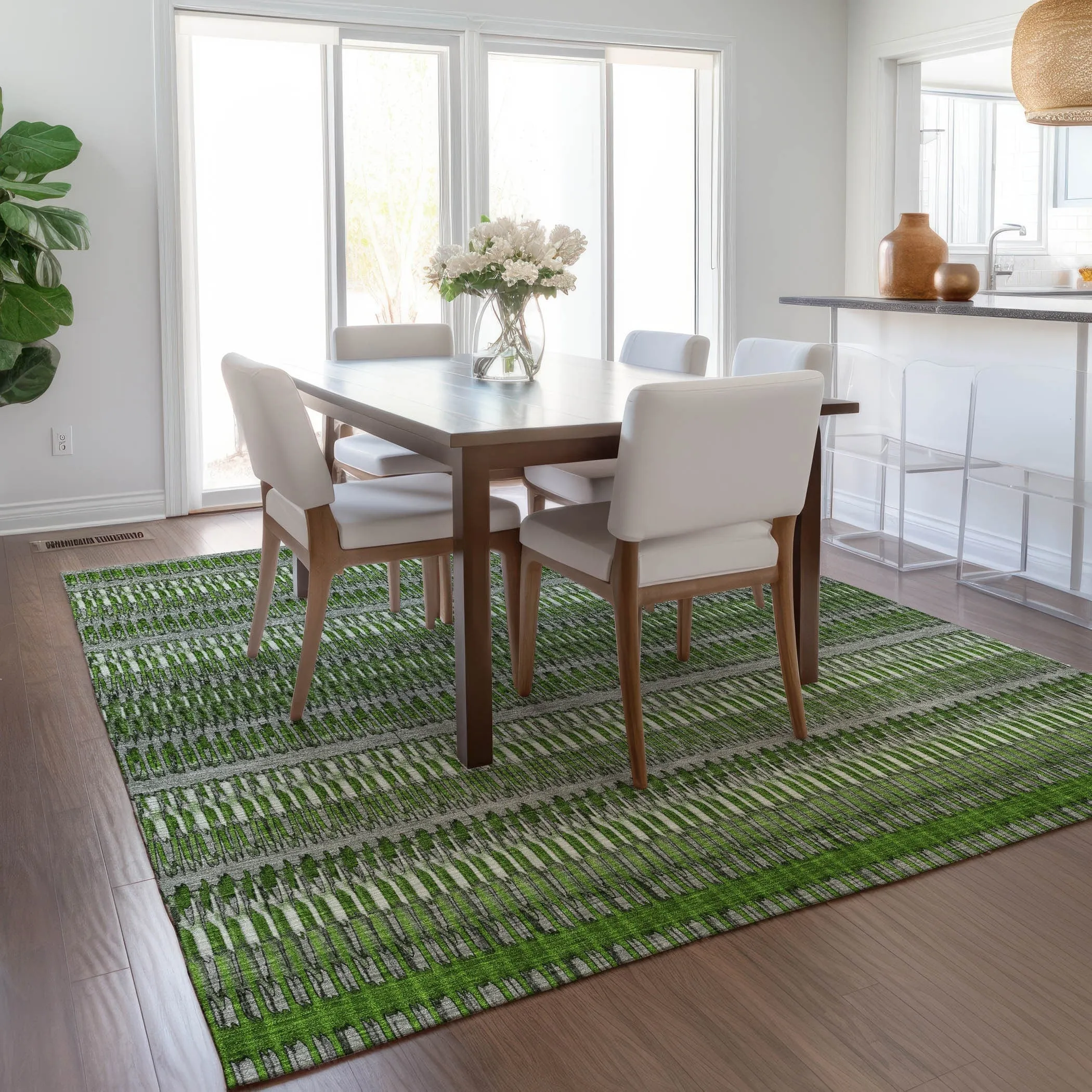 Machine Washable Indoor/ Outdoor Chantille Moroccan Boho Rug