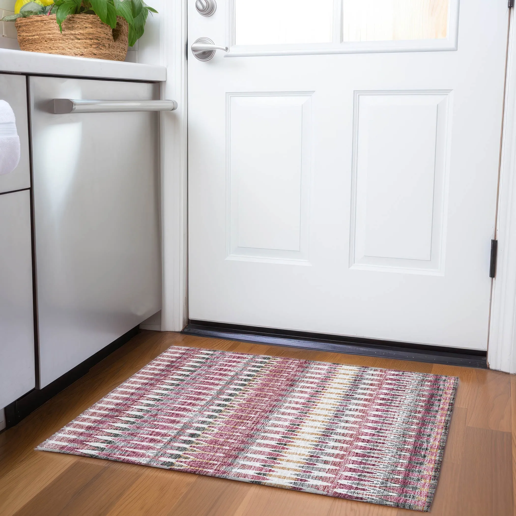 Machine Washable Indoor/ Outdoor Chantille Moroccan Boho Rug