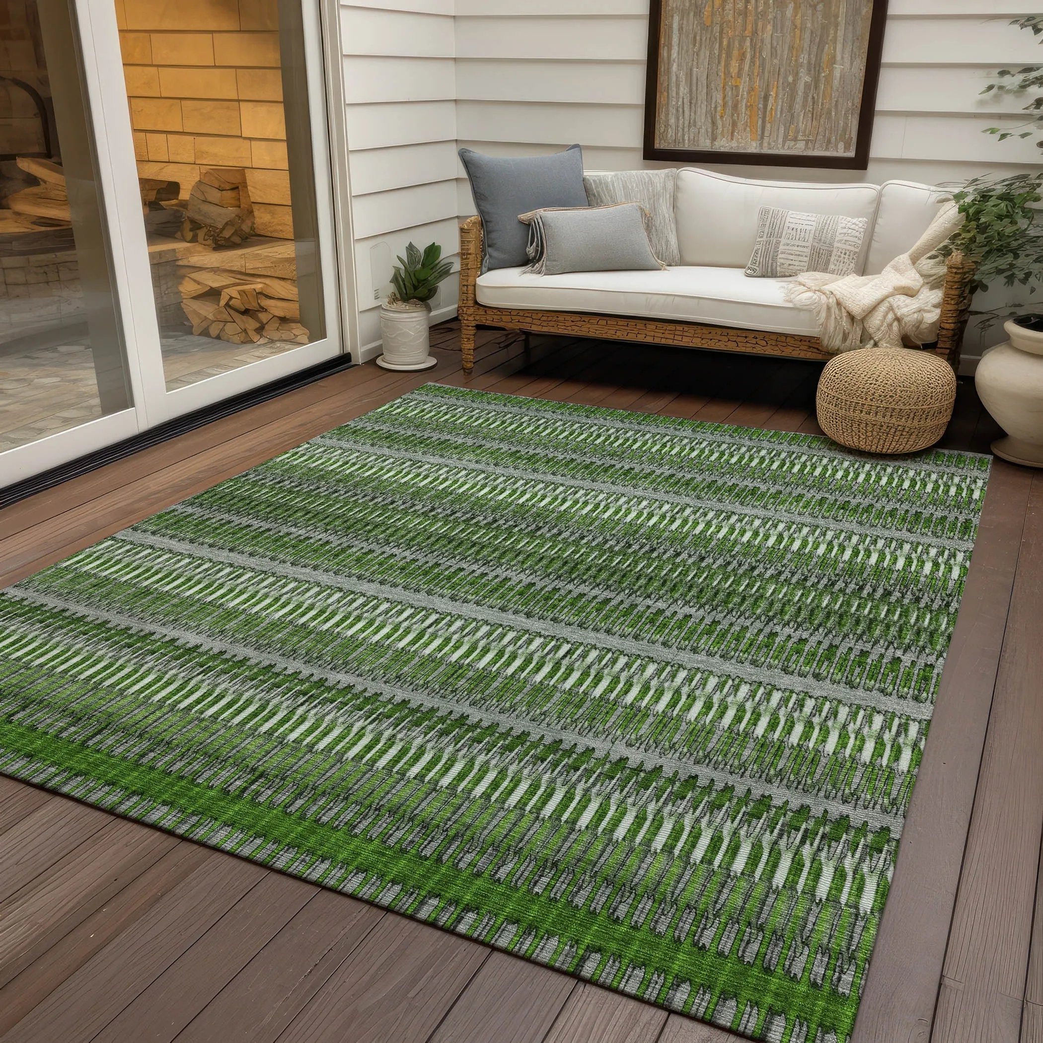 Machine Washable Indoor/ Outdoor Chantille Moroccan Boho Rug